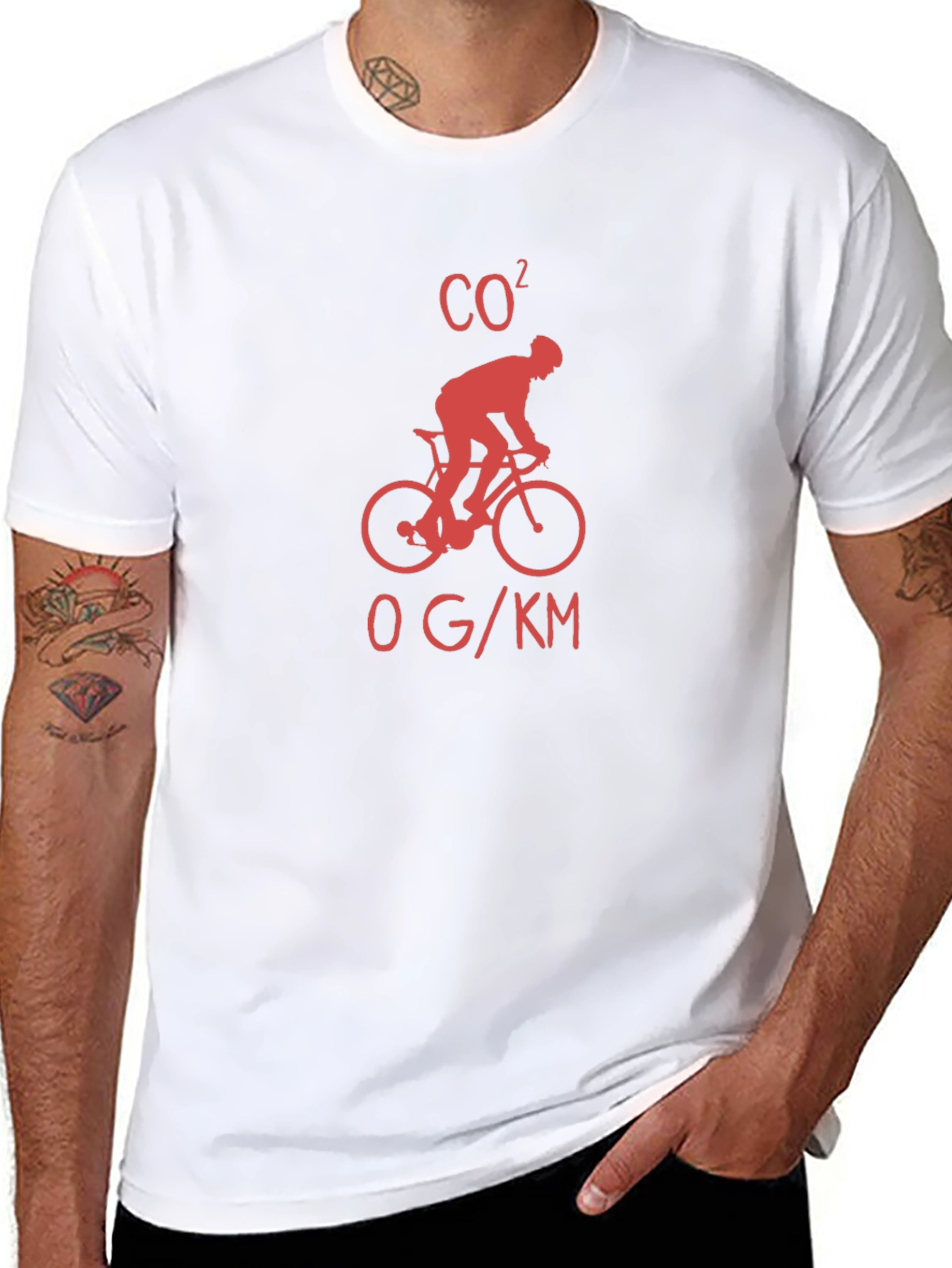Eco-Friendly Cyclist T-Shirt - Zero Emissions