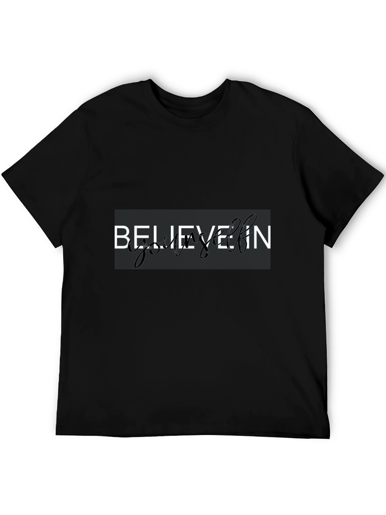 Believe In Yourself Black Graphic Tee