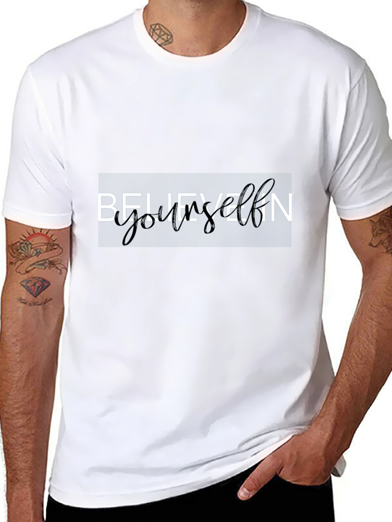 Believe In Yourself Black Graphic Tee