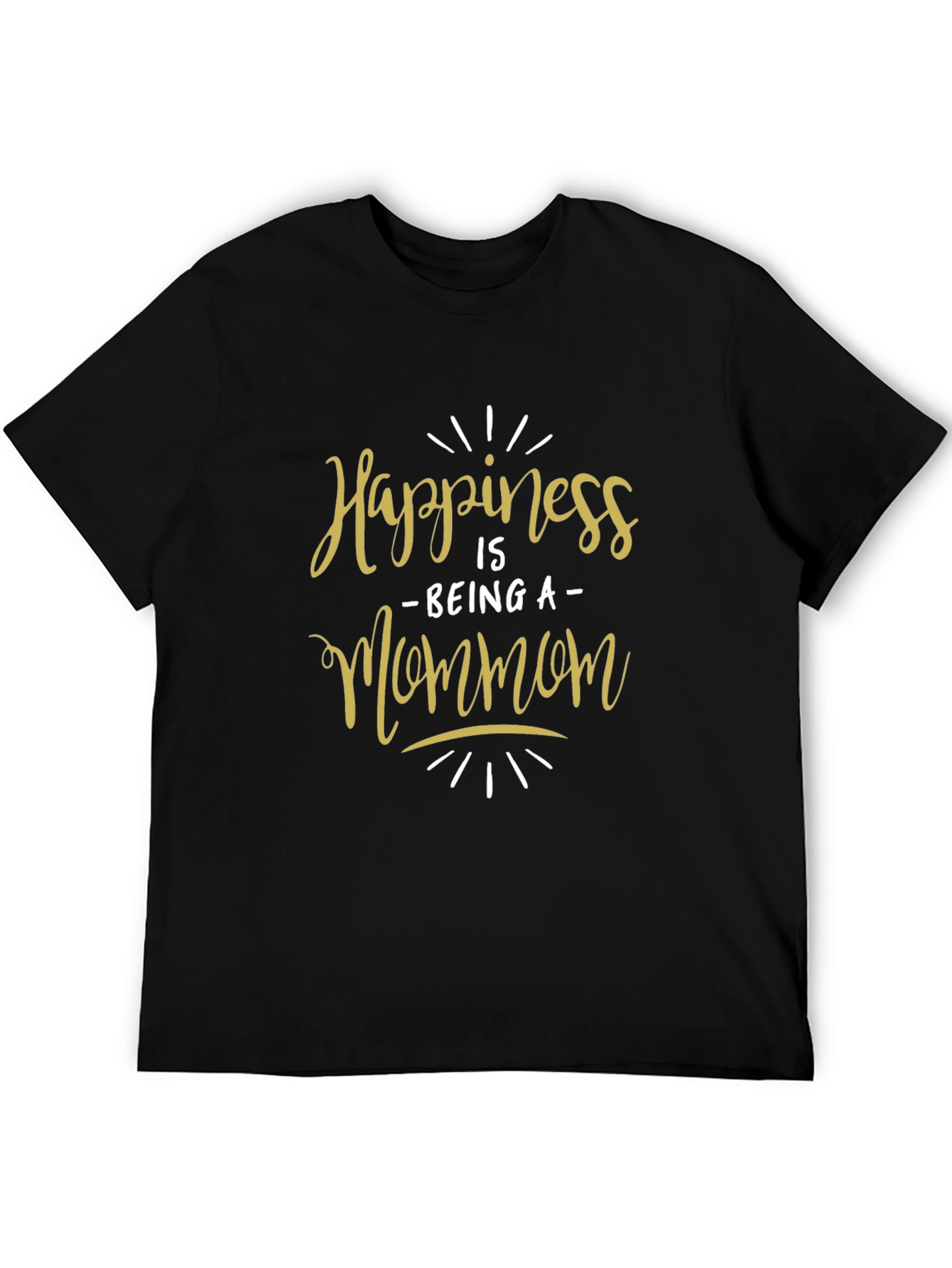 Happiness Is Being a Mommom Black T-Shirt
