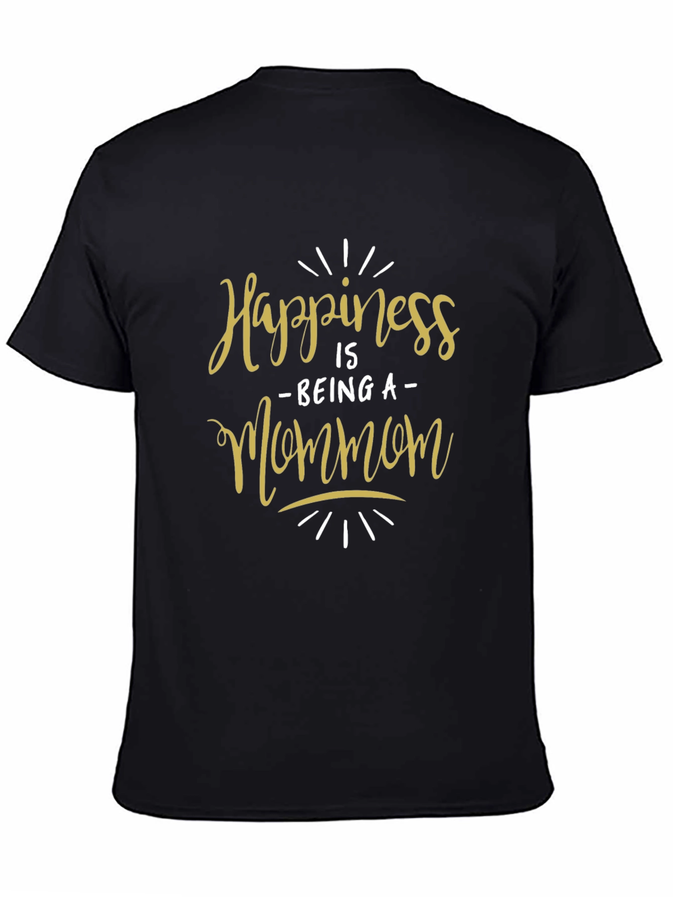 Happiness Is Being a Mommom Black T-Shirt