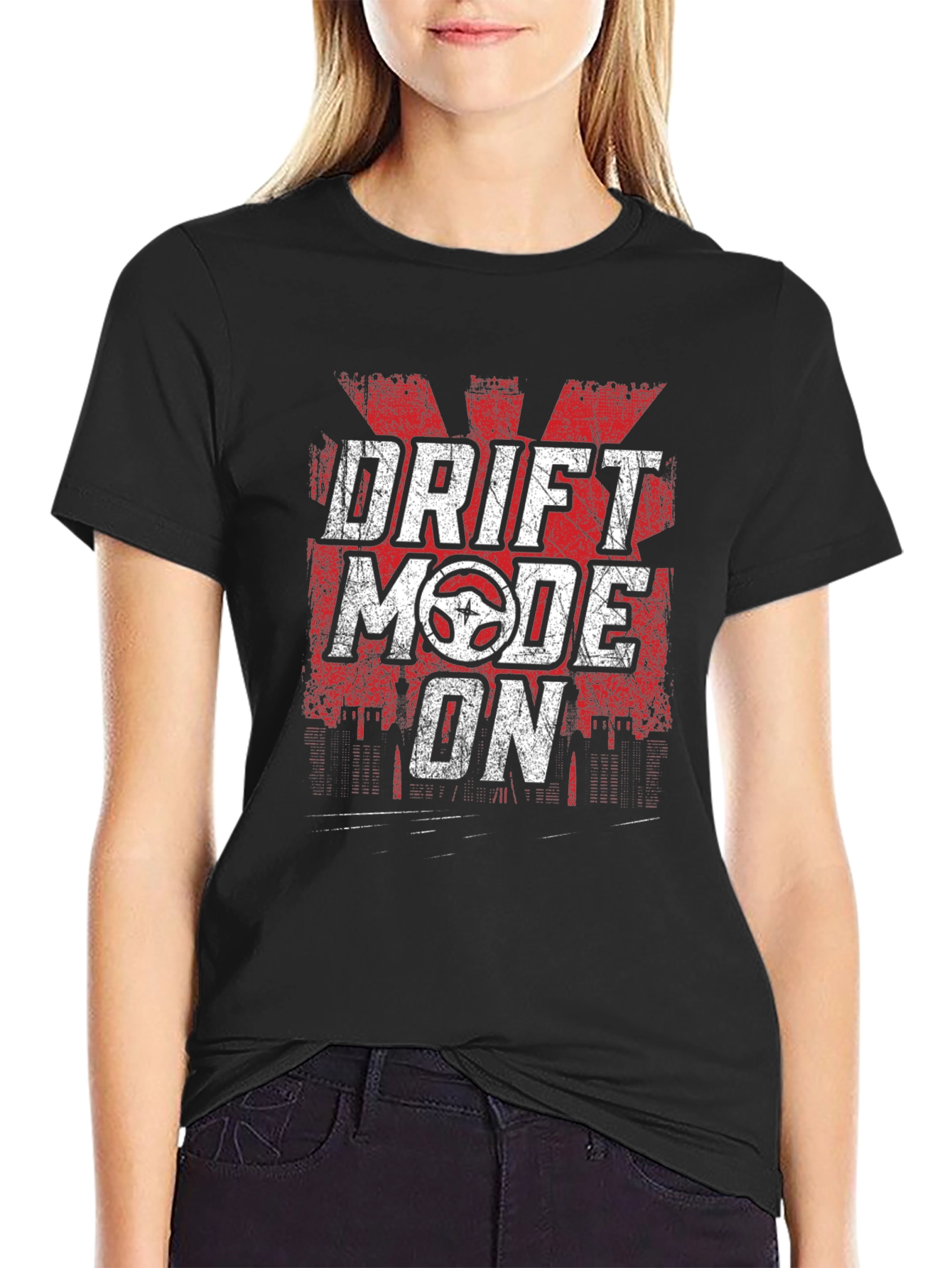 Drift Mode On Graphic T-Shirt - Black