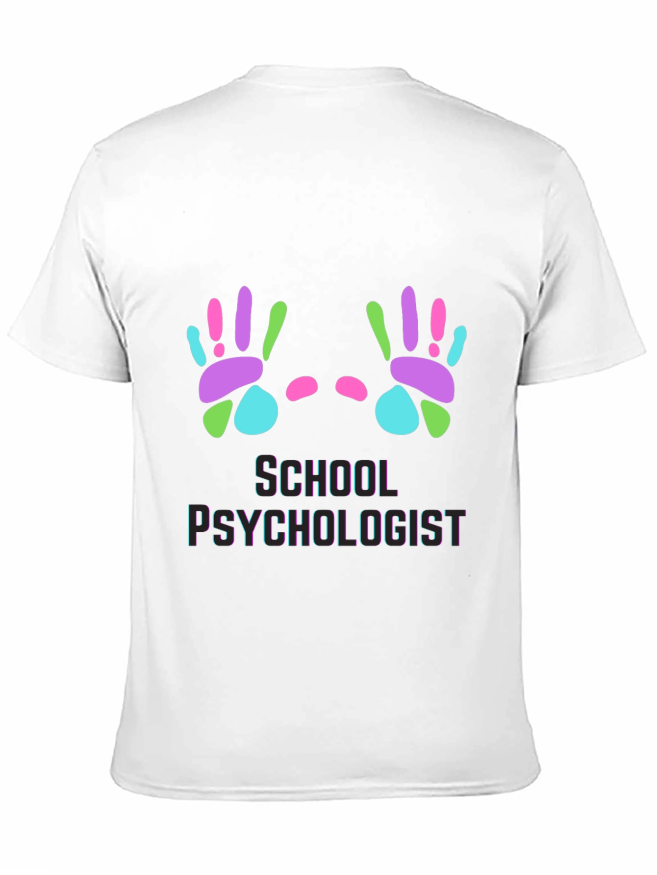School Psychologist Handprint Graphic T-Shirt