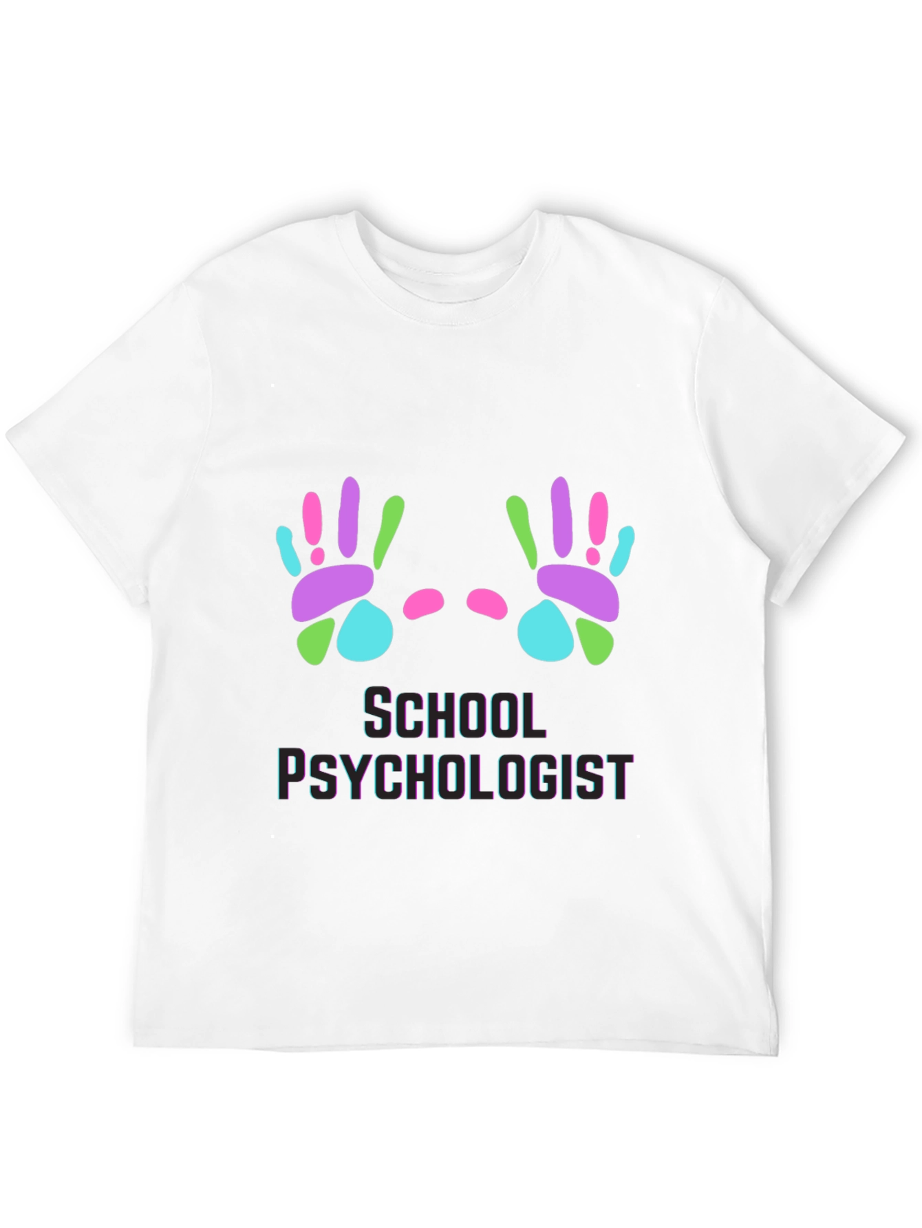 School Psychologist Handprint Graphic T-Shirt