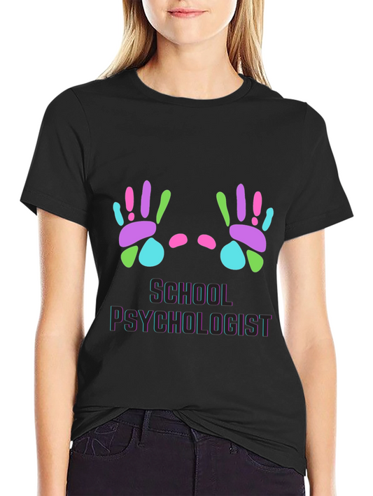 School Psychologist Handprint Graphic T-Shirt