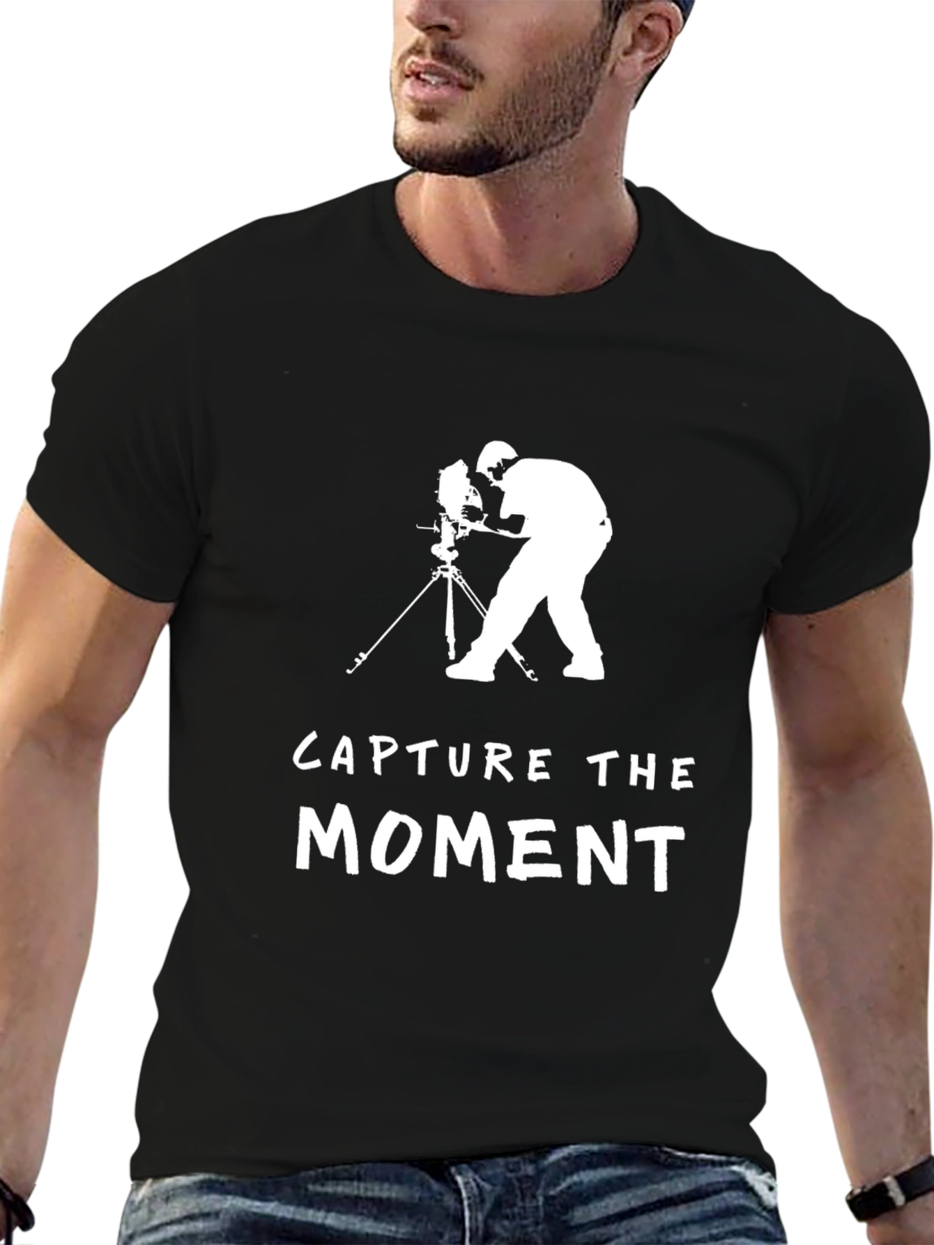 Capture the Moment Black Graphic T-Shirt