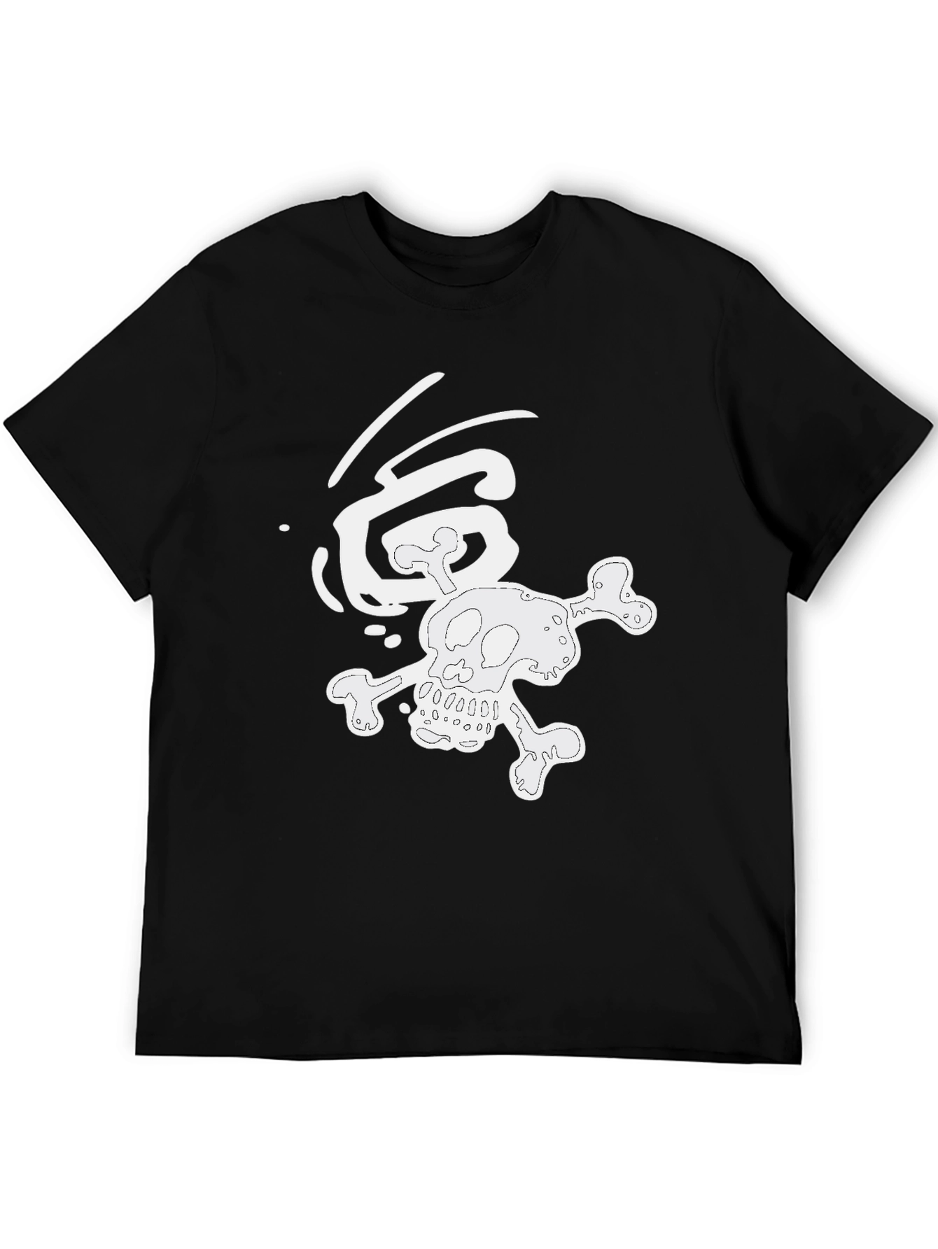 Skull & Crossbones Graphic Tee - Black