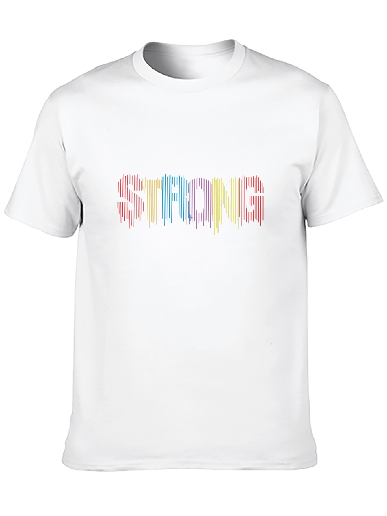 Striped STRONG Graphic Tee - Black