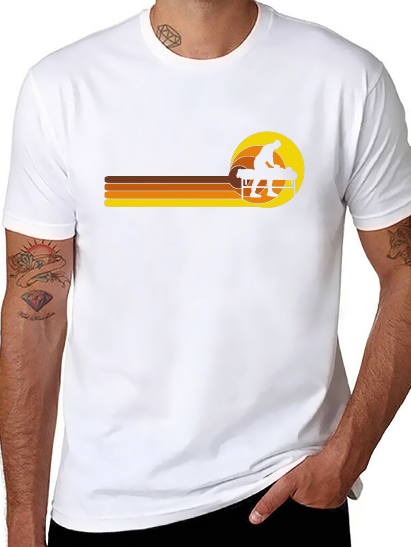 Retro Massage Therapy Black T-Shirt