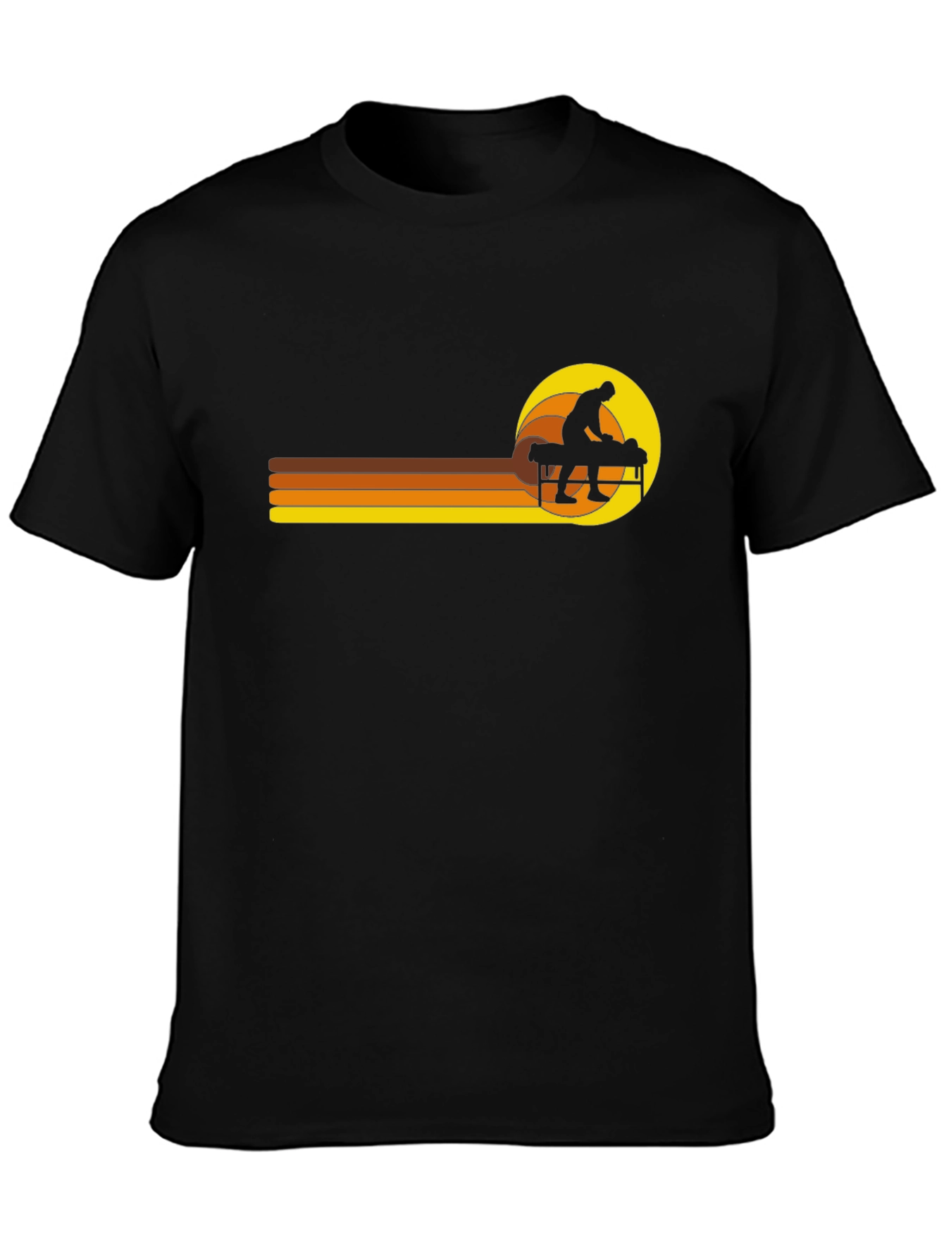 Retro Massage Therapy Black T-Shirt