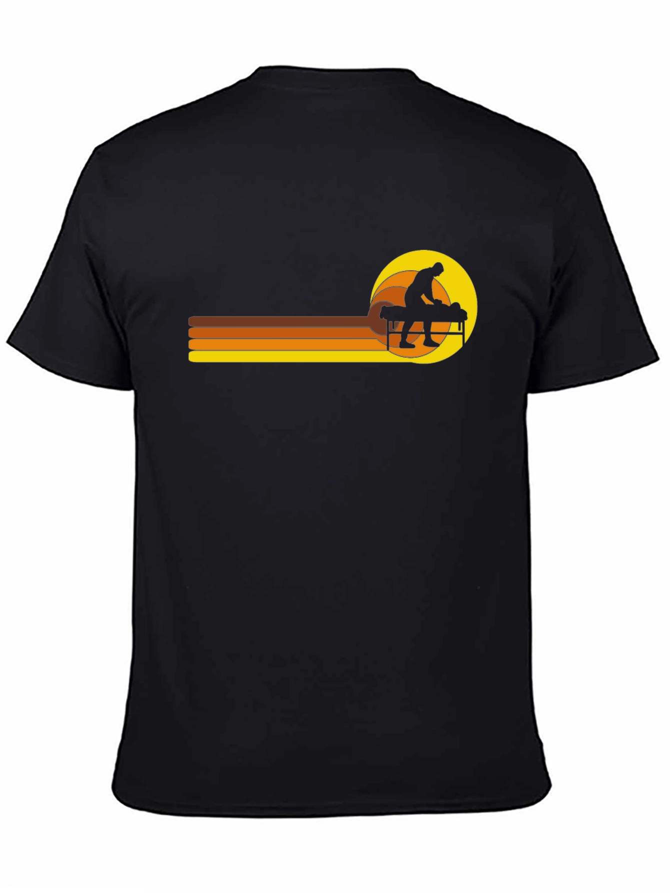 Retro Massage Therapy Black T-Shirt
