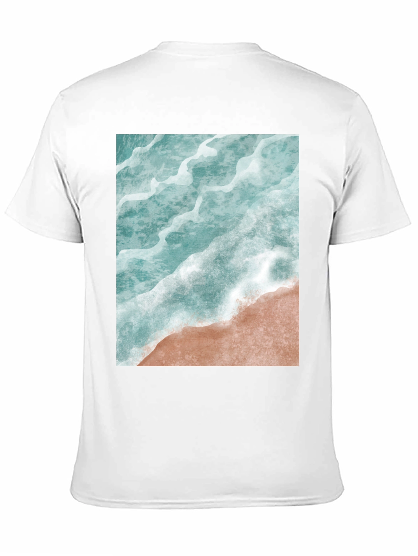 Ocean Wave Graphic Tee - Beach Style Black T-Shirt