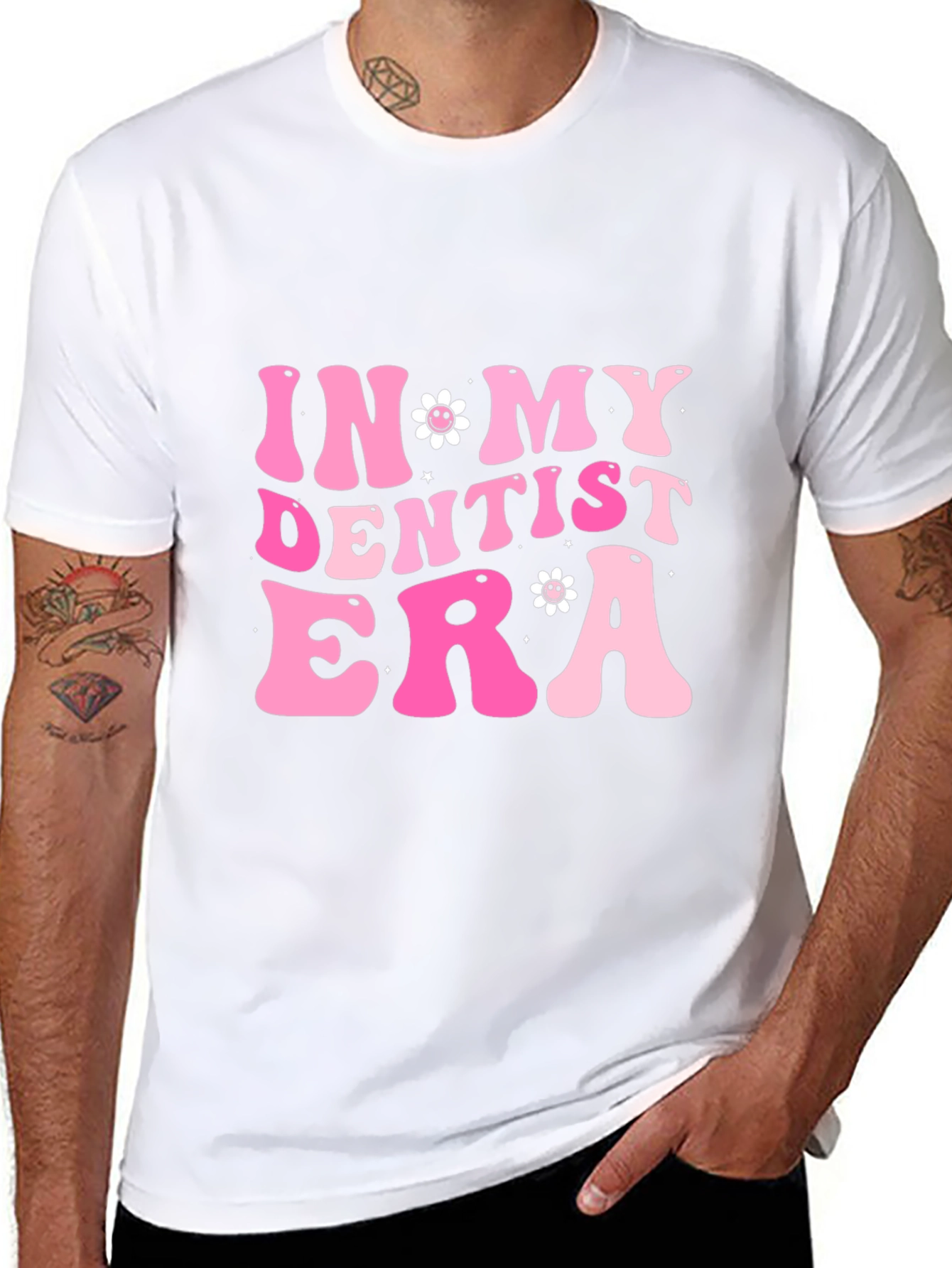 In My Dentist Era T-Shirt Trendy Pink Tee