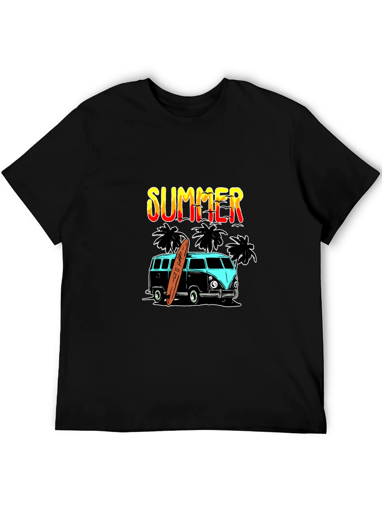 Summer Surf Van Graphic Tee - Black