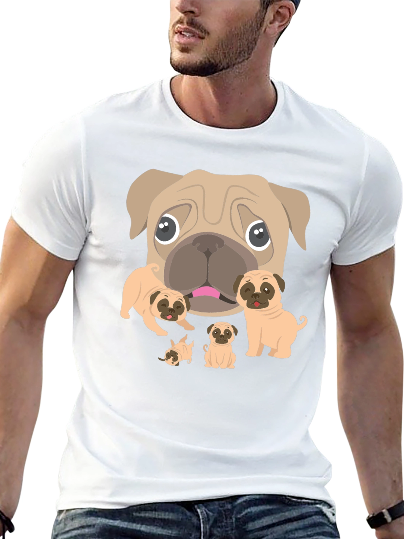 Pug Lovers Black Graphic Tee