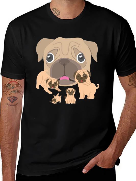 Pug Lovers Black Graphic Tee