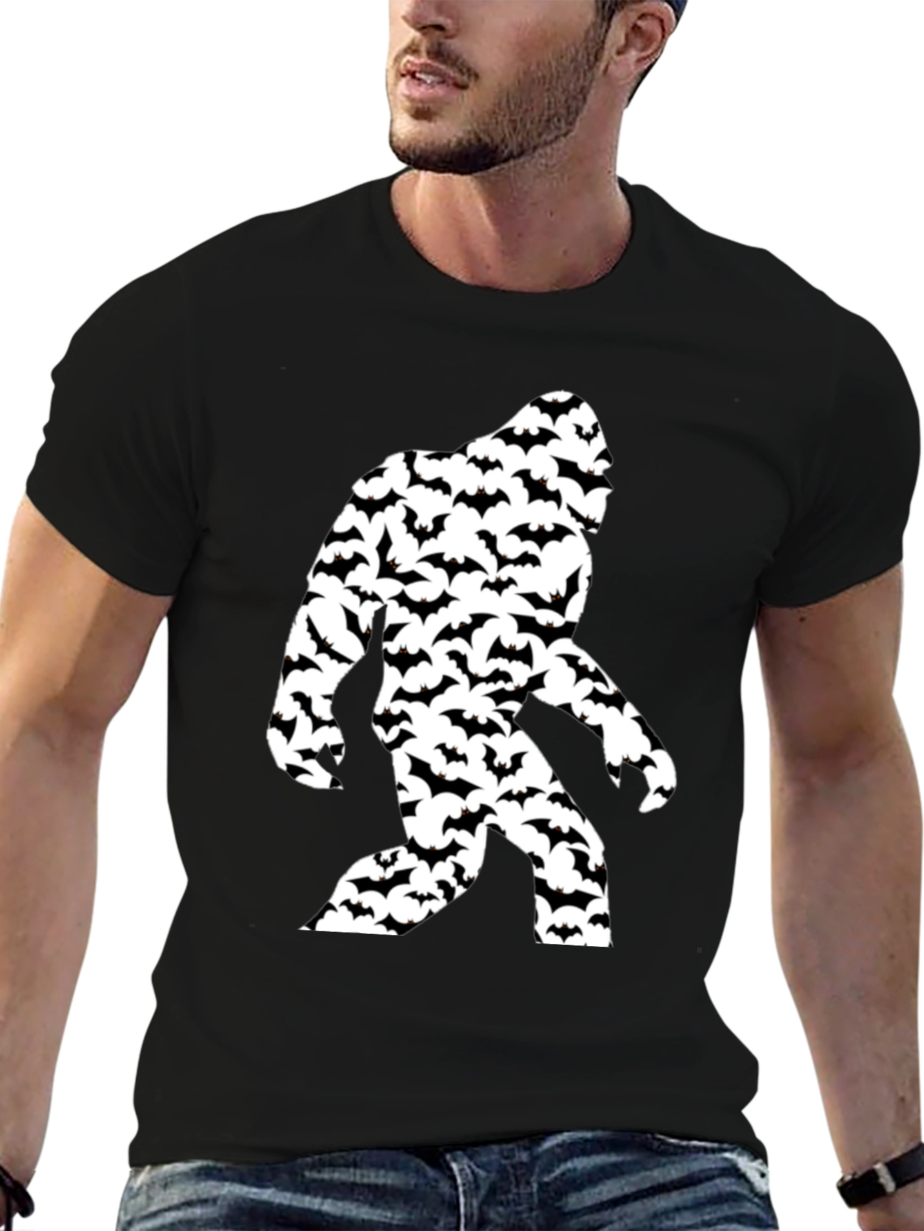 Bigfoot Bats Graphic T-Shirt - Black