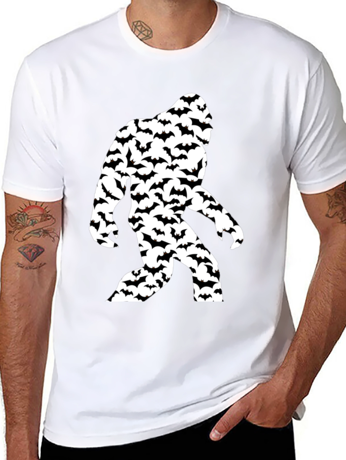 Bigfoot Bats Graphic T-Shirt - Black