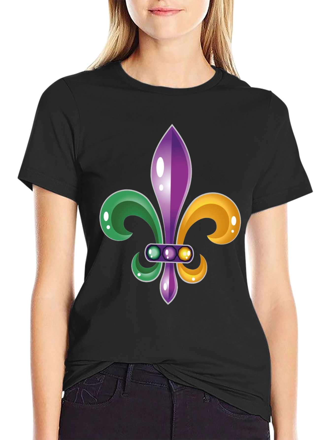 Mardi Gras Fleur-de-lis Graphic Tee - Mens