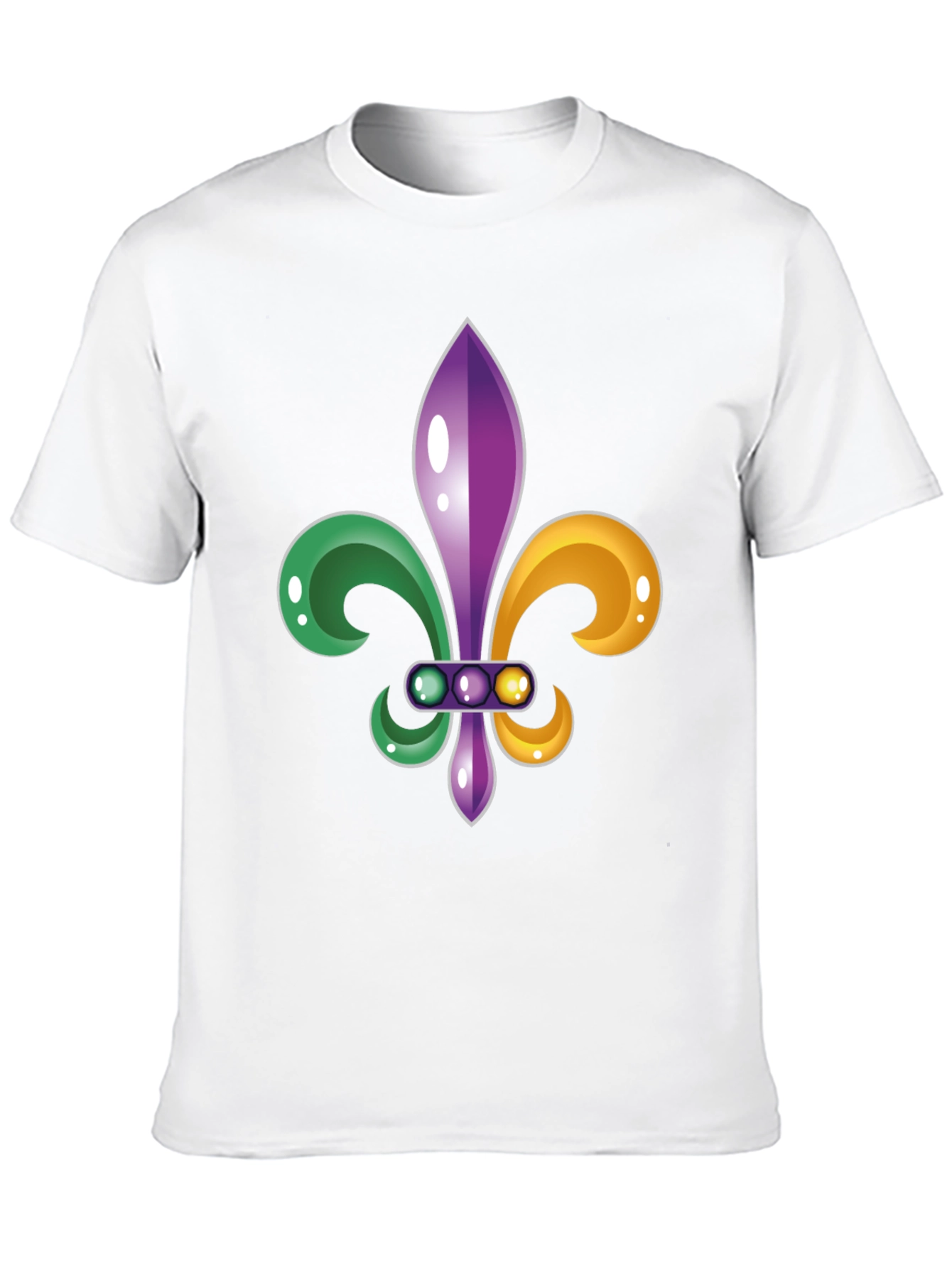 Mardi Gras Fleur-de-lis Graphic Tee - Mens