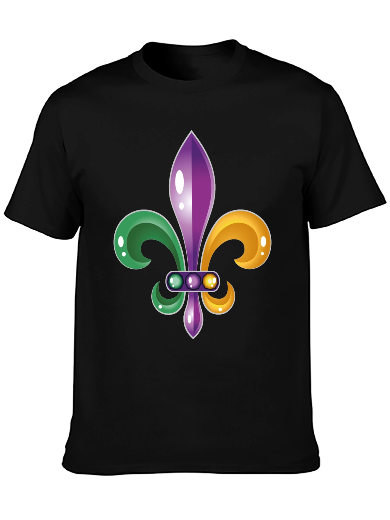 Mardi Gras Fleur-de-lis Graphic Tee - Mens