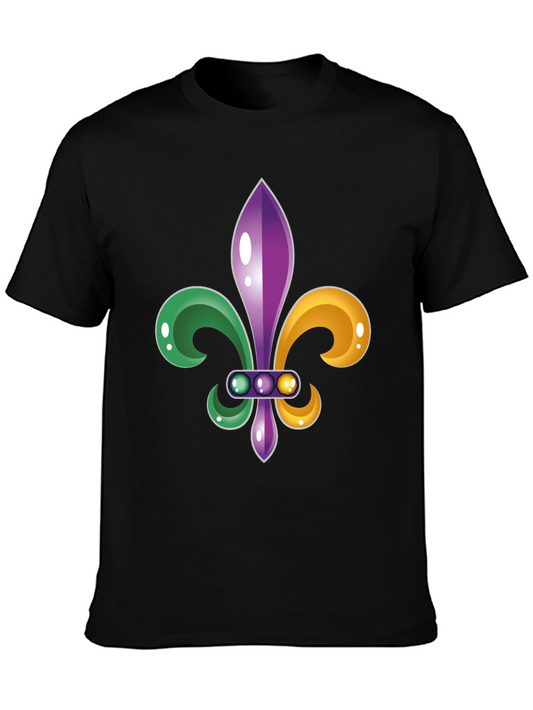 Mardi Gras Fleur-de-lis Graphic Tee - Mens