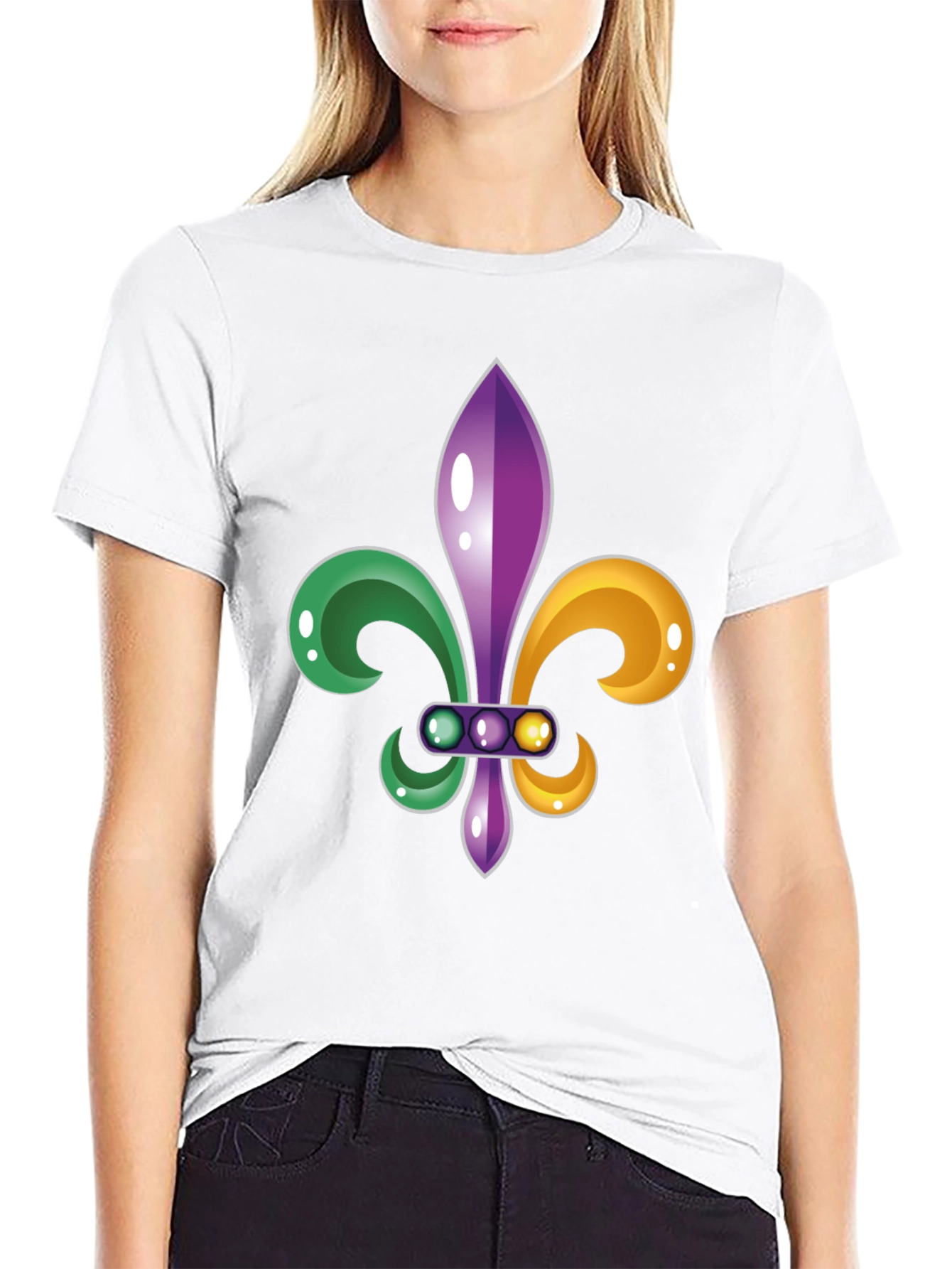 Mardi Gras Fleur-de-lis Graphic Tee - Mens
