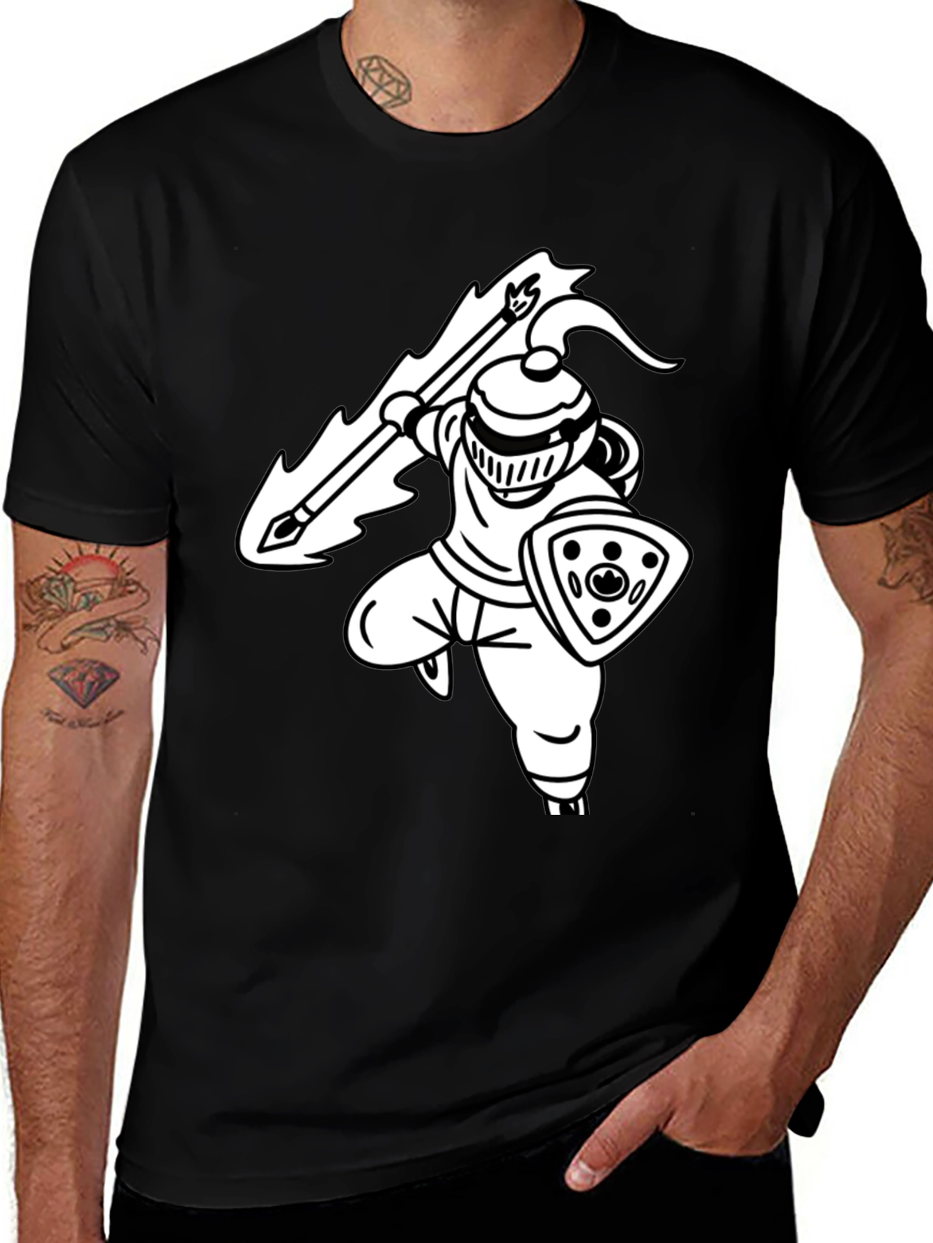 Knight Graphic Tee - Black
