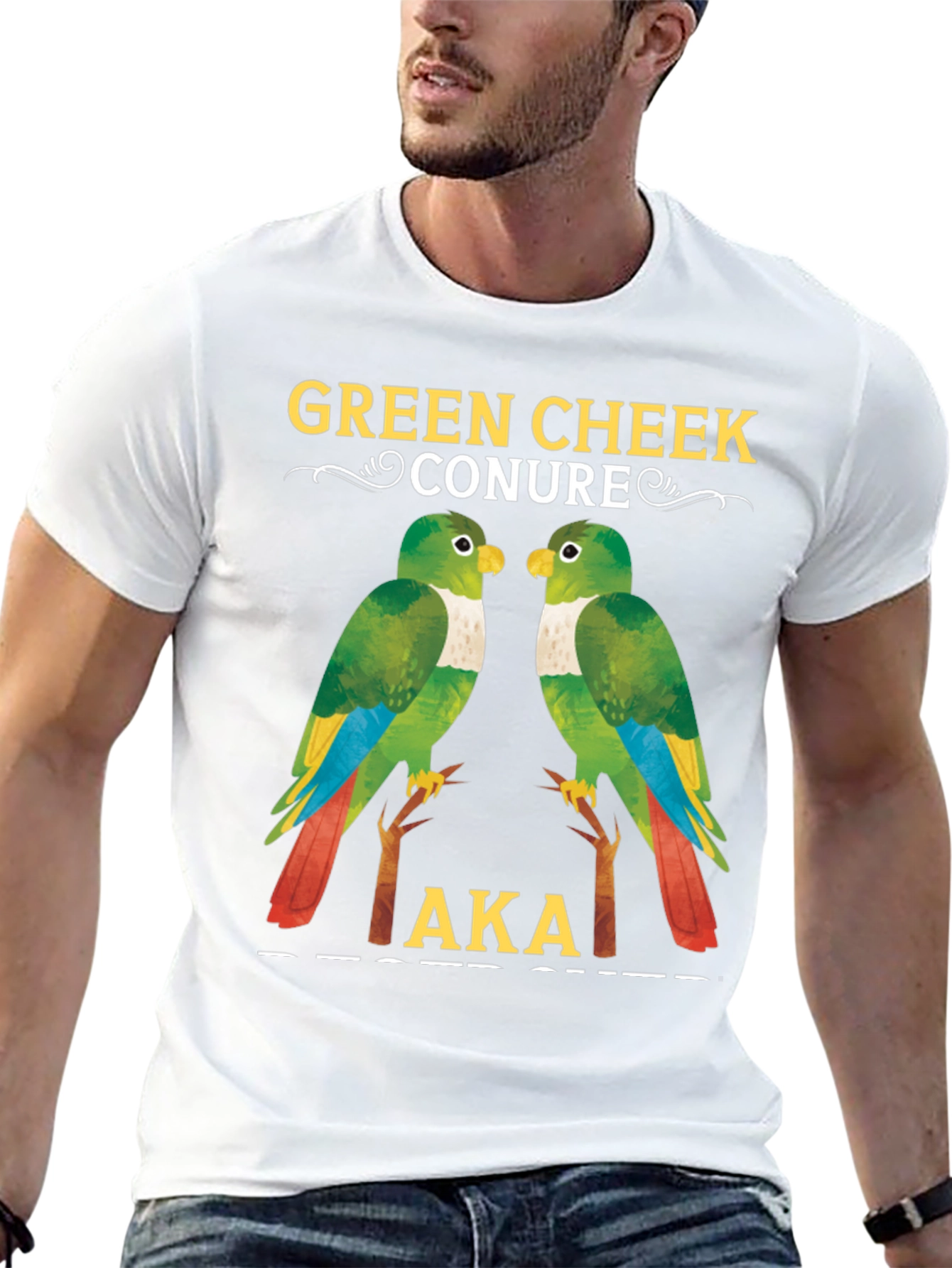 Green Cheek Conure Parrot T-Shirt