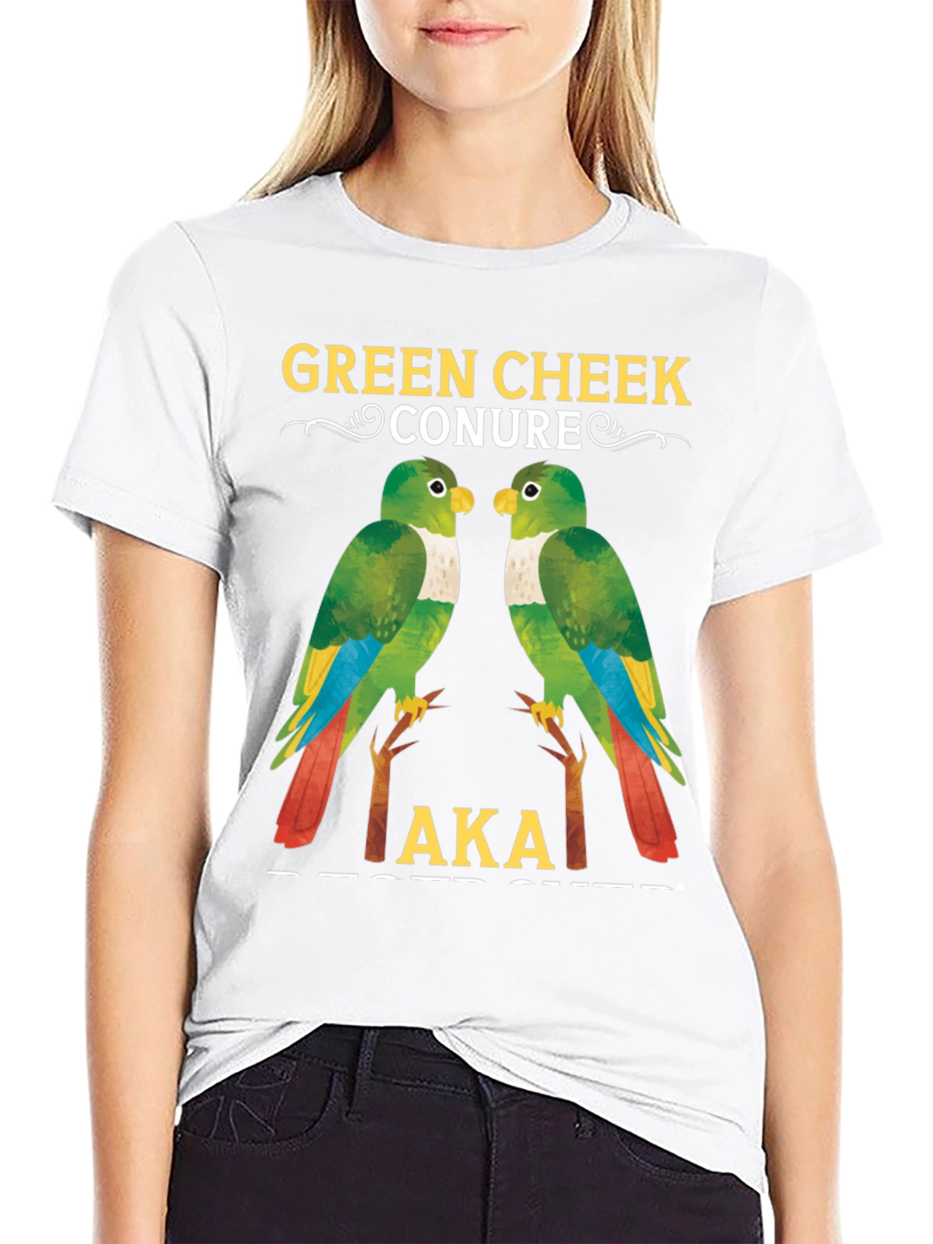 Green Cheek Conure Parrot T-Shirt