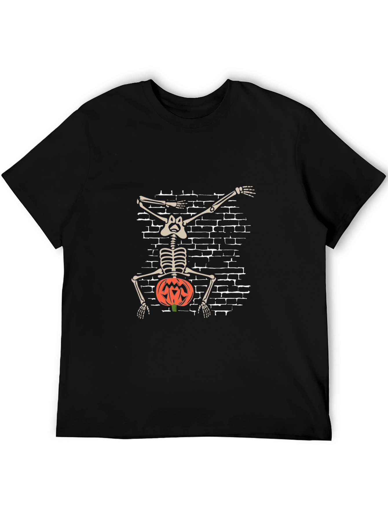 Halloween Skeleton Dabbing Pumpkin T-Shirt