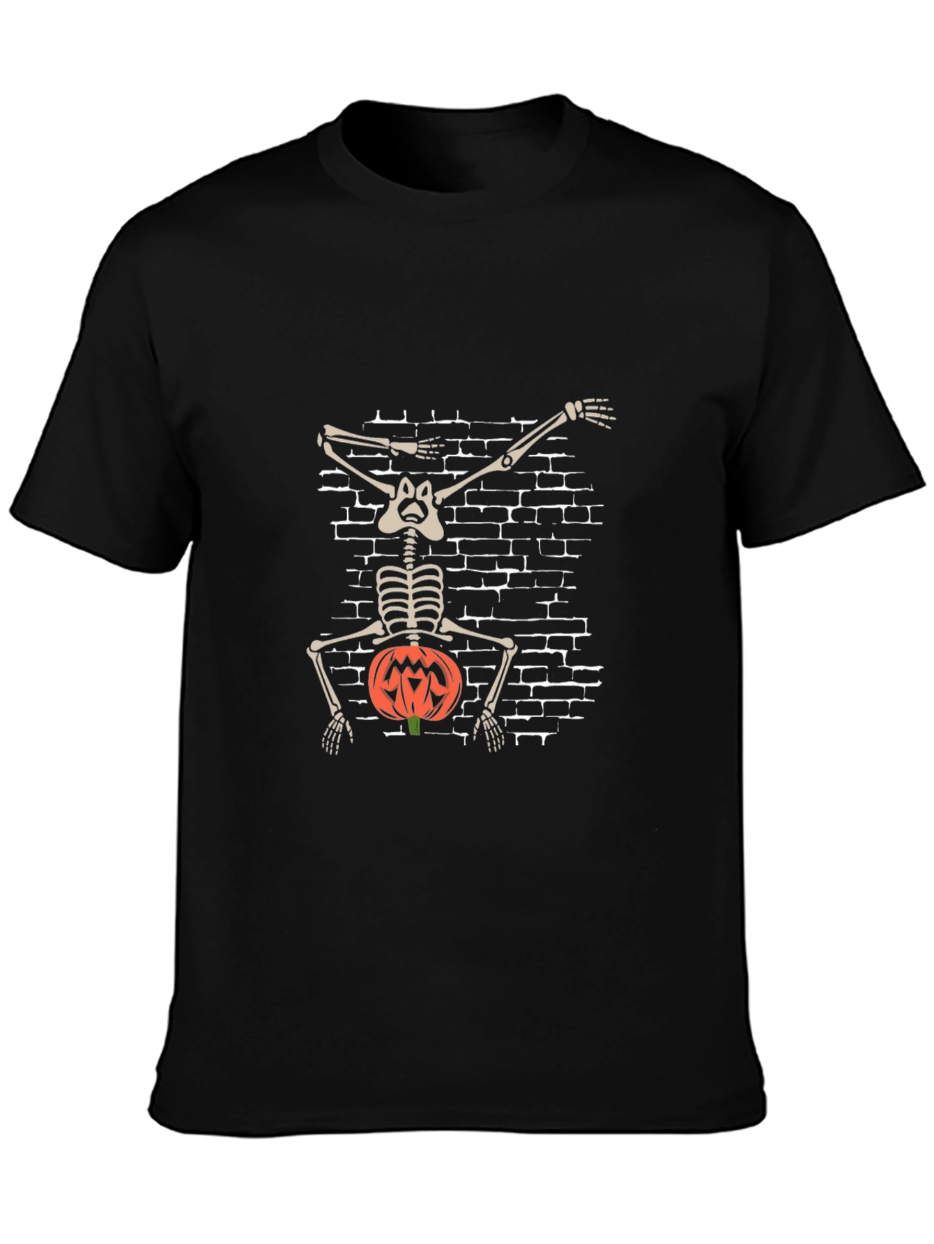 Halloween Skeleton Dabbing Pumpkin T-Shirt