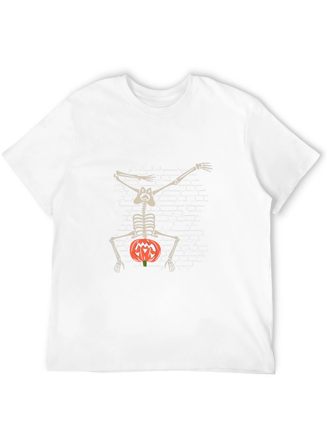 Halloween Skeleton Dabbing Pumpkin T-Shirt