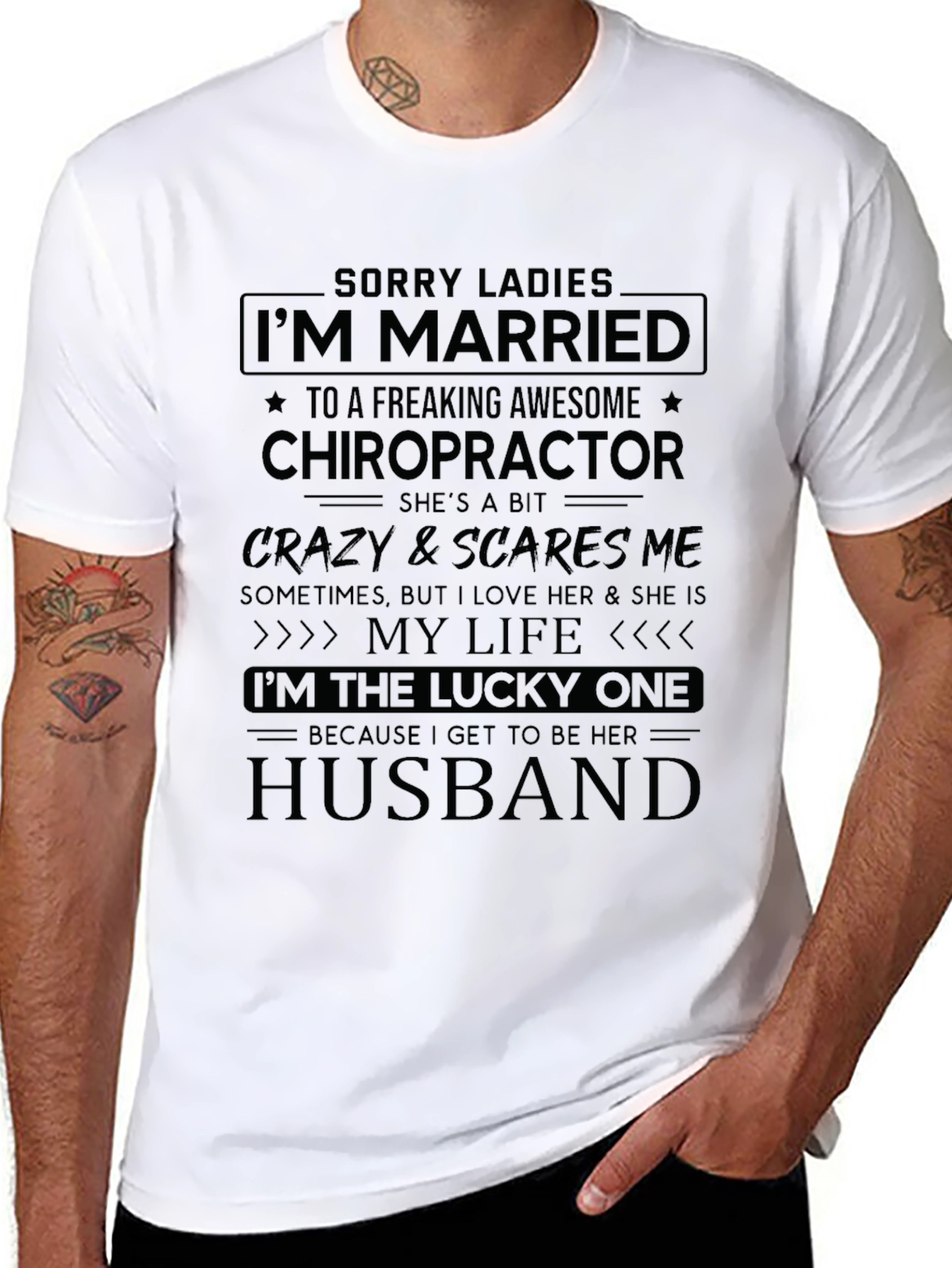 Married to a Chiropractor Graphic T-Shirt