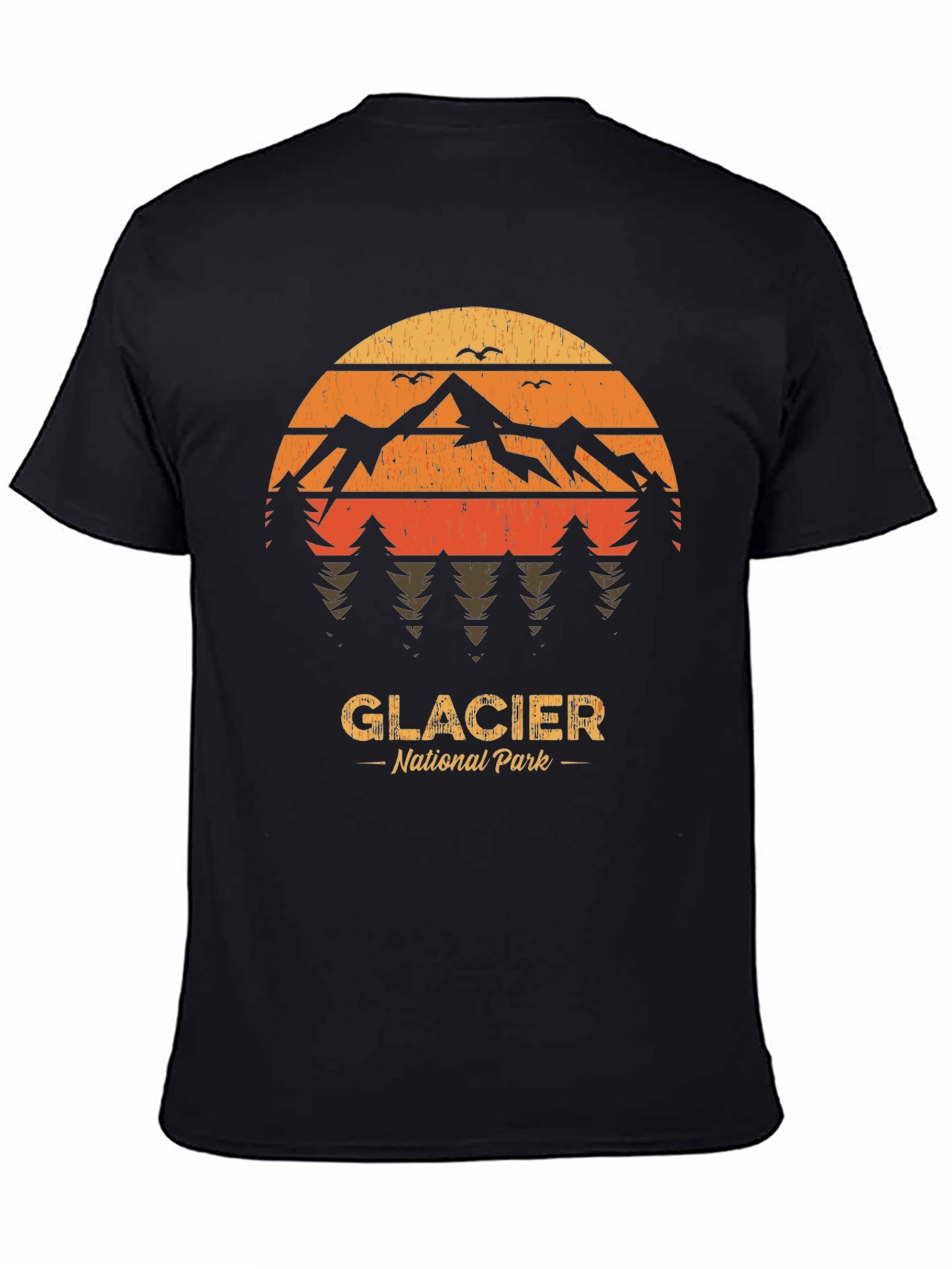Glacier National Park T-Shirt - Retro Mountain Design