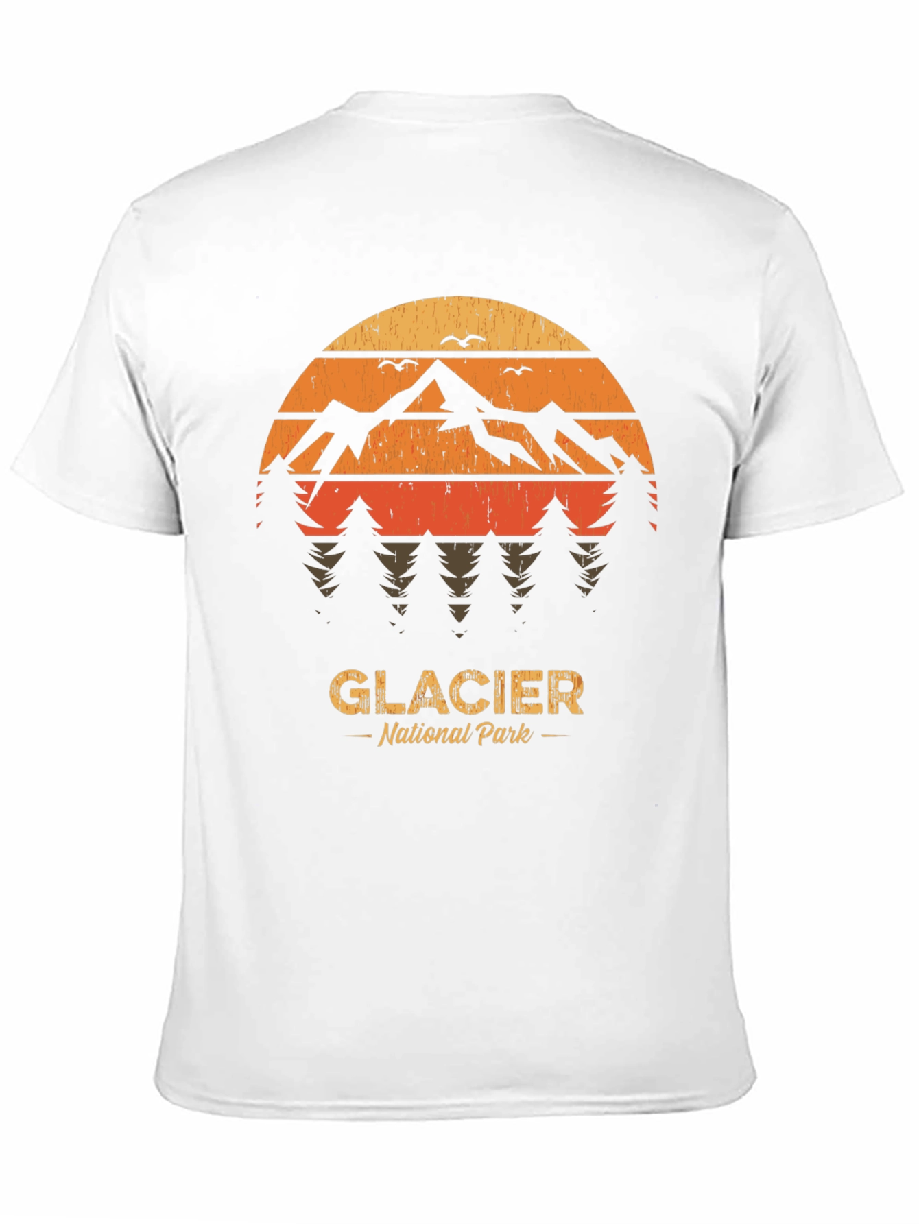 Glacier National Park T-Shirt - Retro Mountain Design