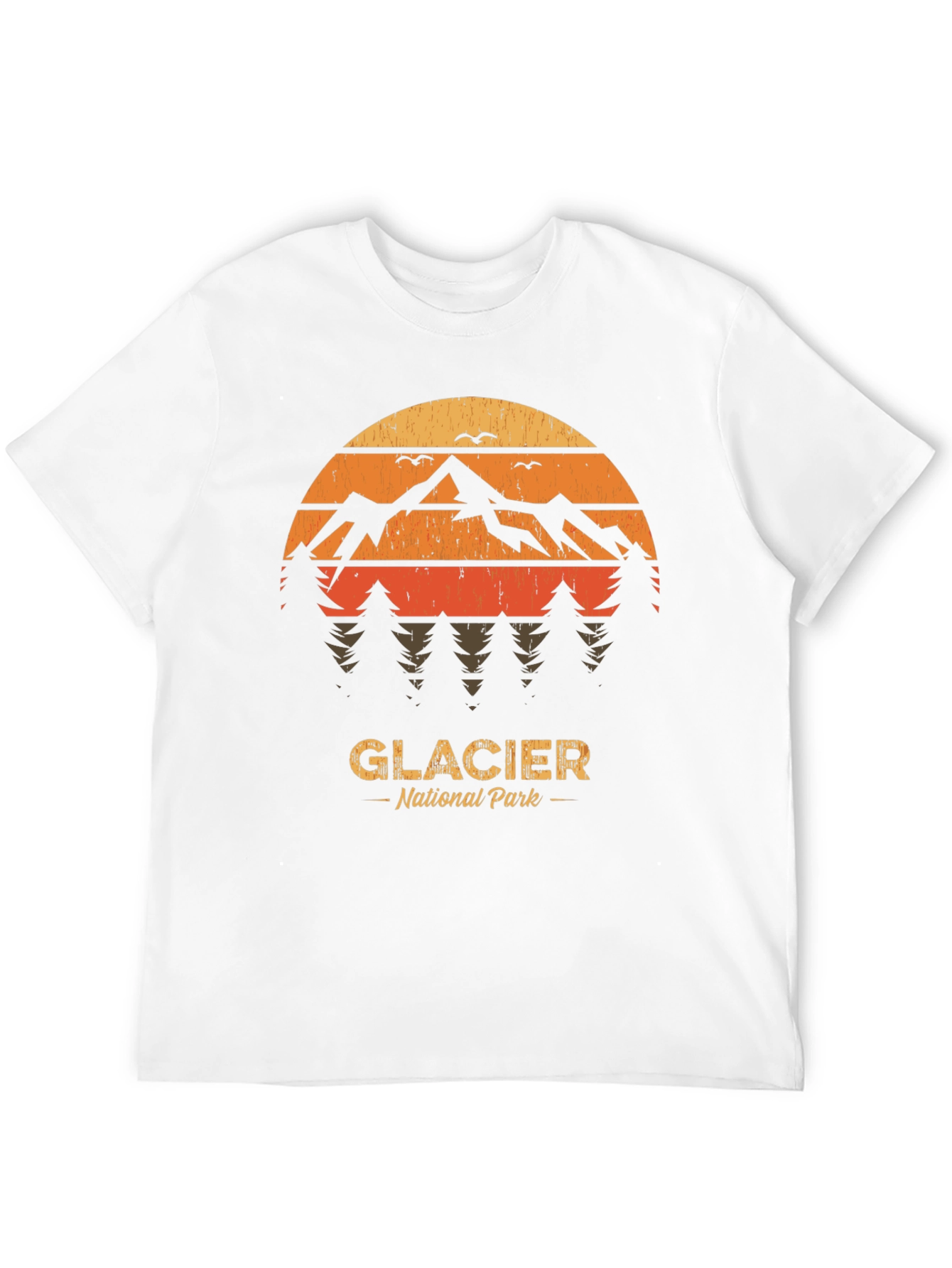 Glacier National Park T-Shirt - Retro Mountain Design