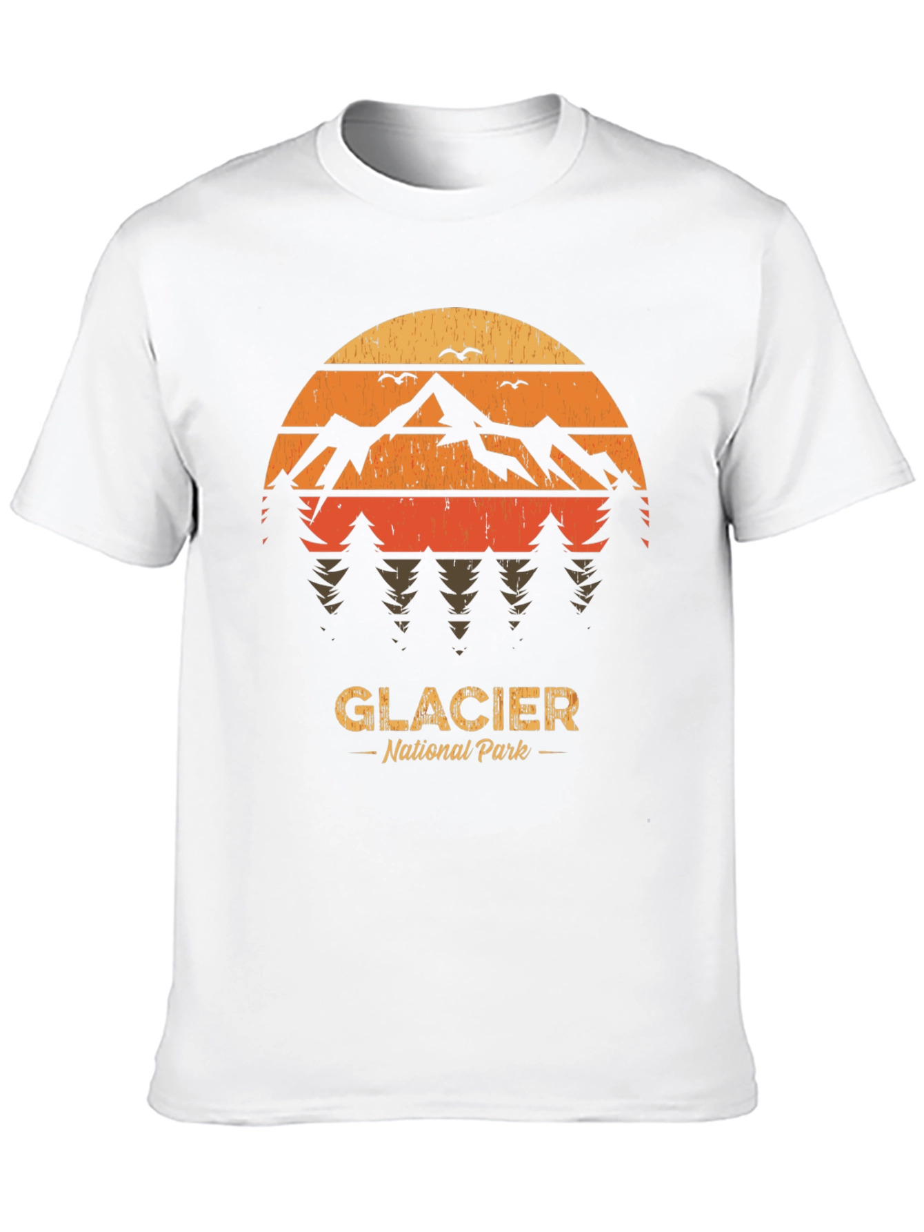 Glacier National Park T-Shirt - Retro Mountain Design