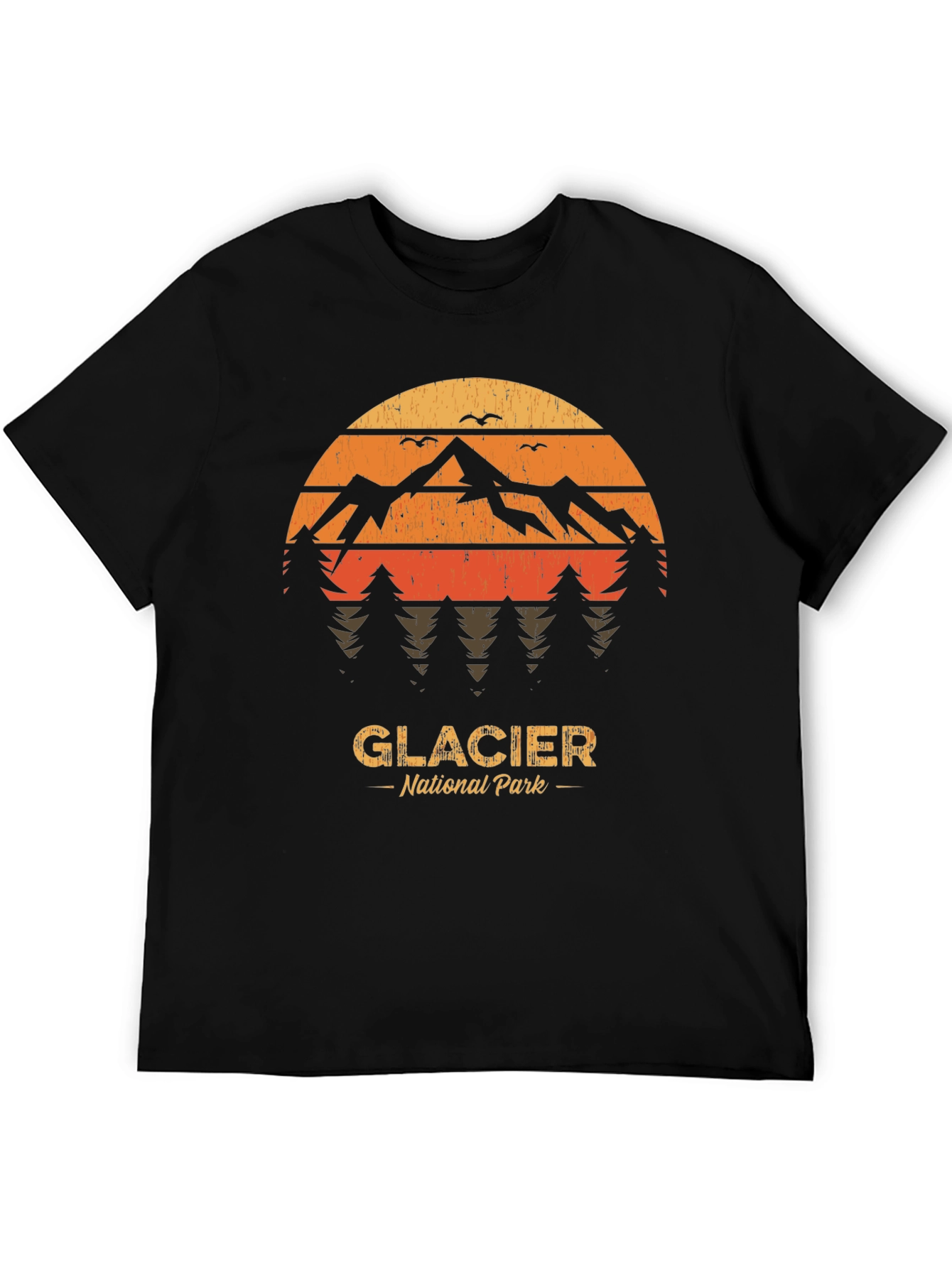 Glacier National Park T-Shirt - Retro Mountain Design