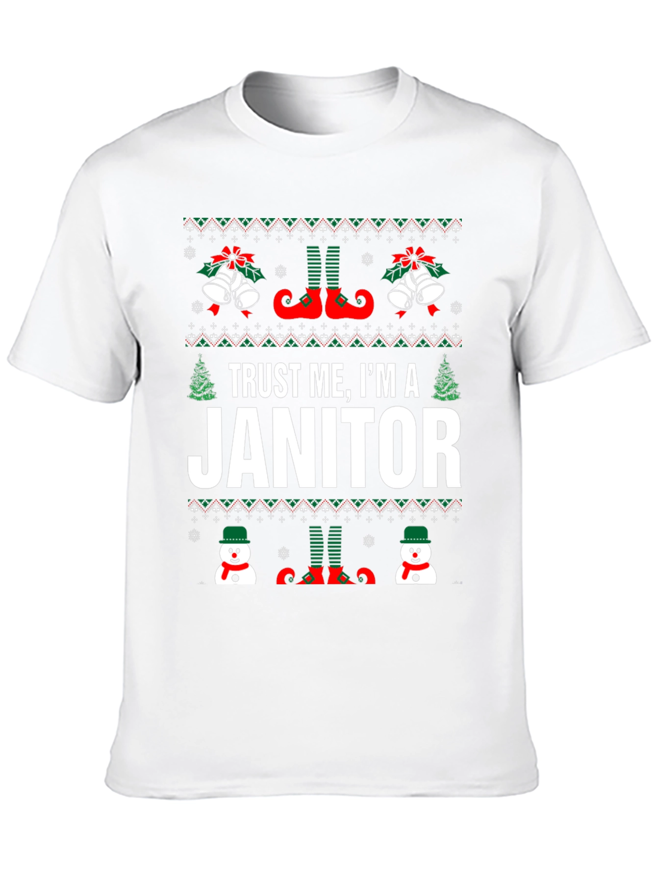 Trust Me Im A Janitor Funny Christmas T-Shirt