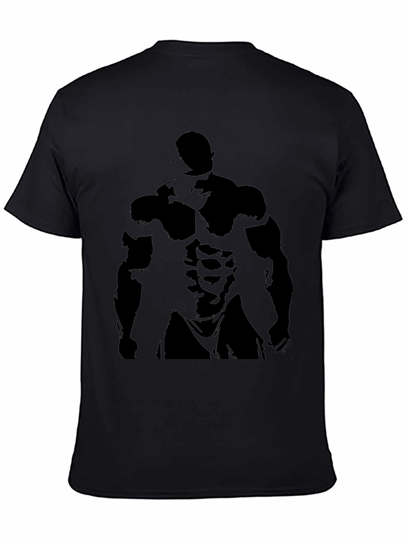 Mens Black Bodybuilder Graphic Tee