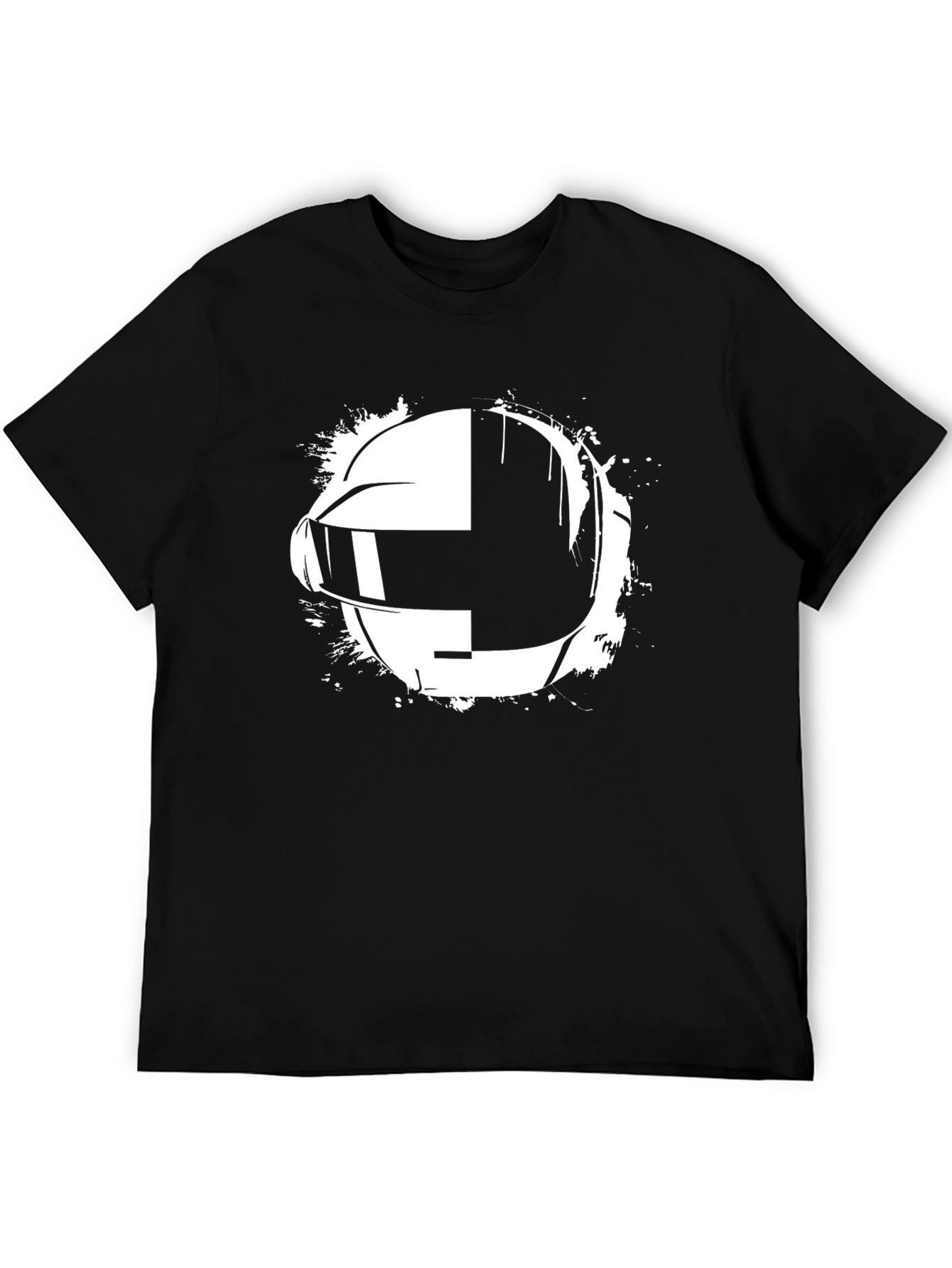 Daft Punk Helmet Graphic Black T-Shirt