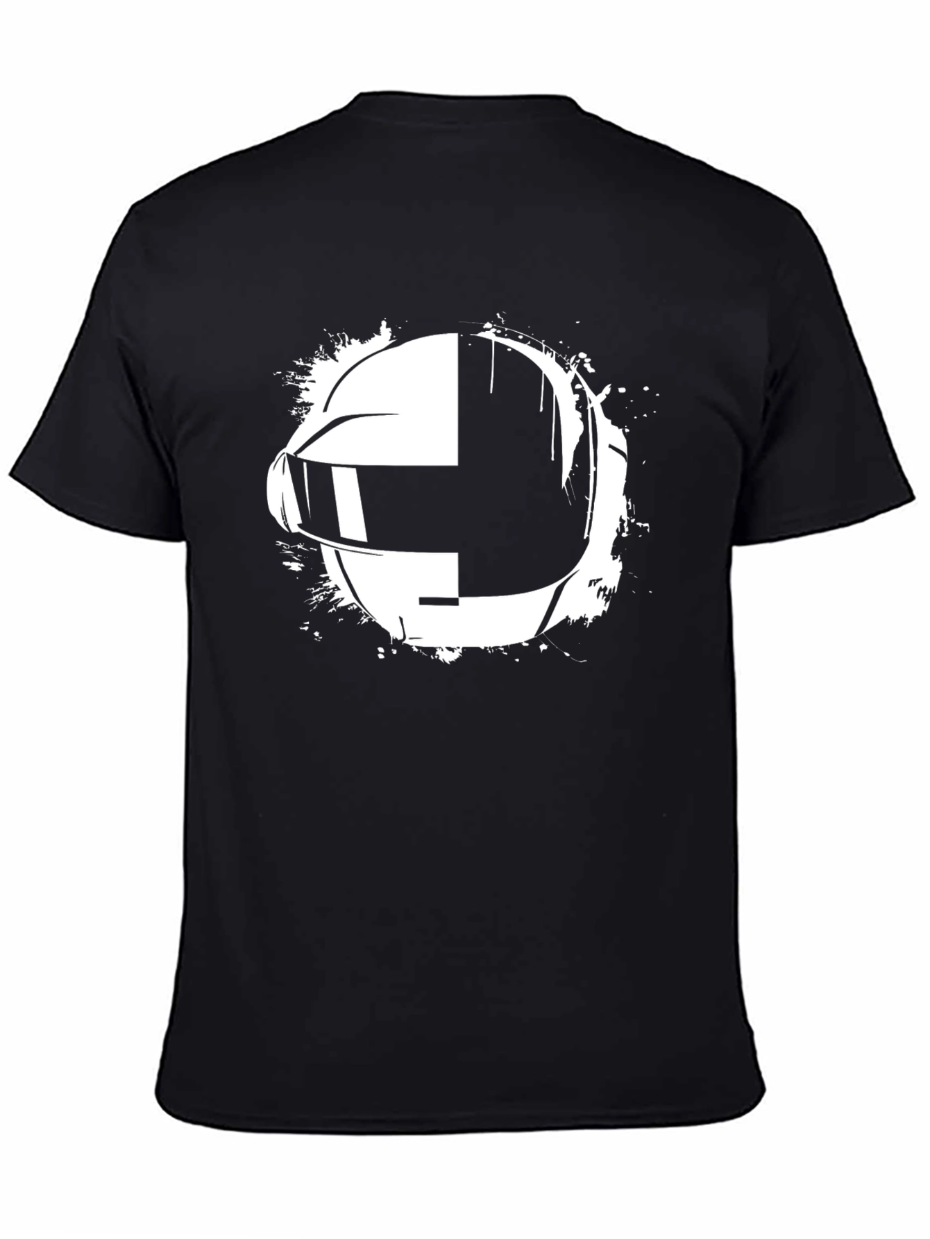 Daft Punk Helmet Graphic Black T-Shirt