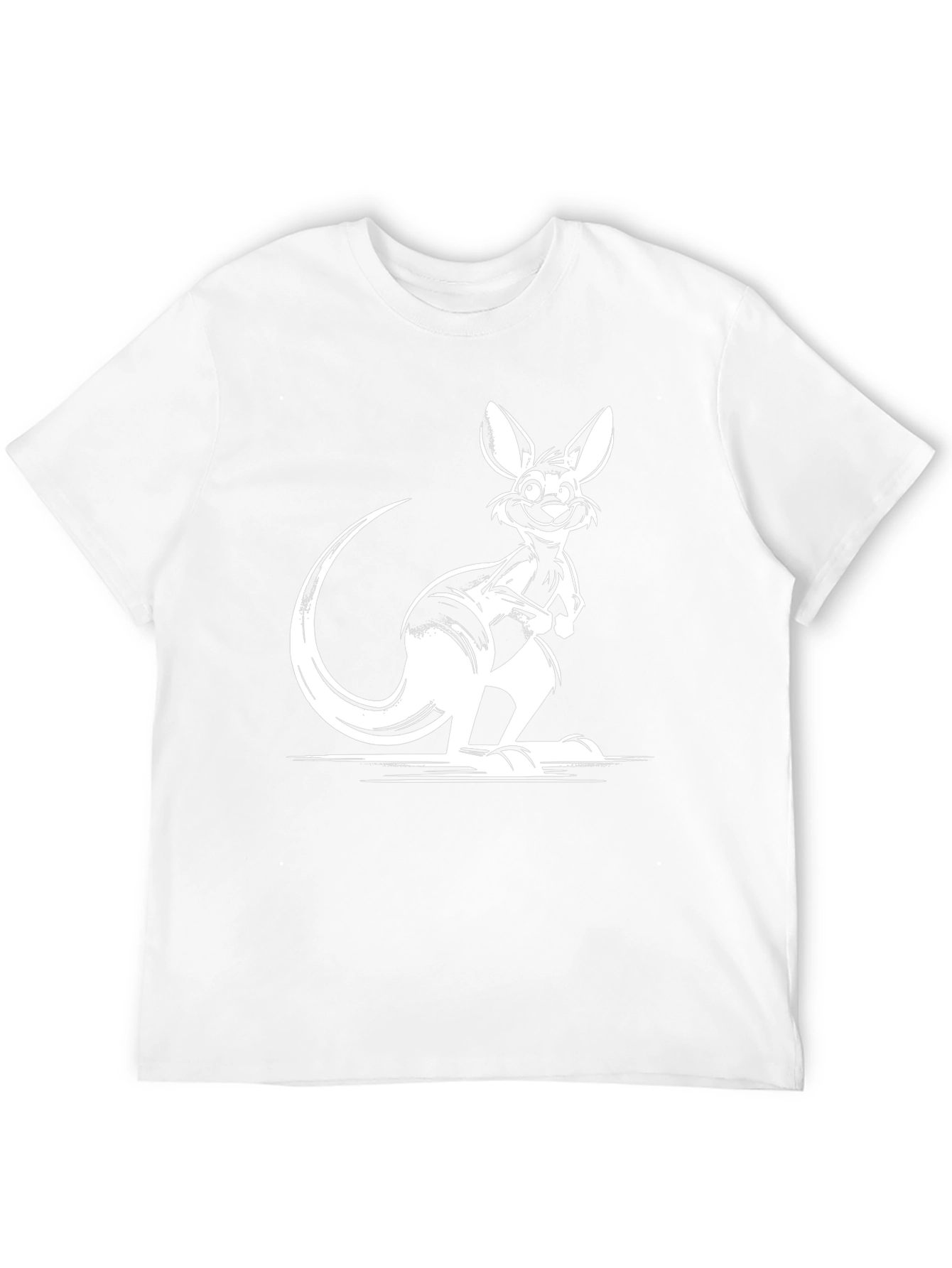 Cool Kangaroo Graphic Tee - Black Cotton T-Shirt