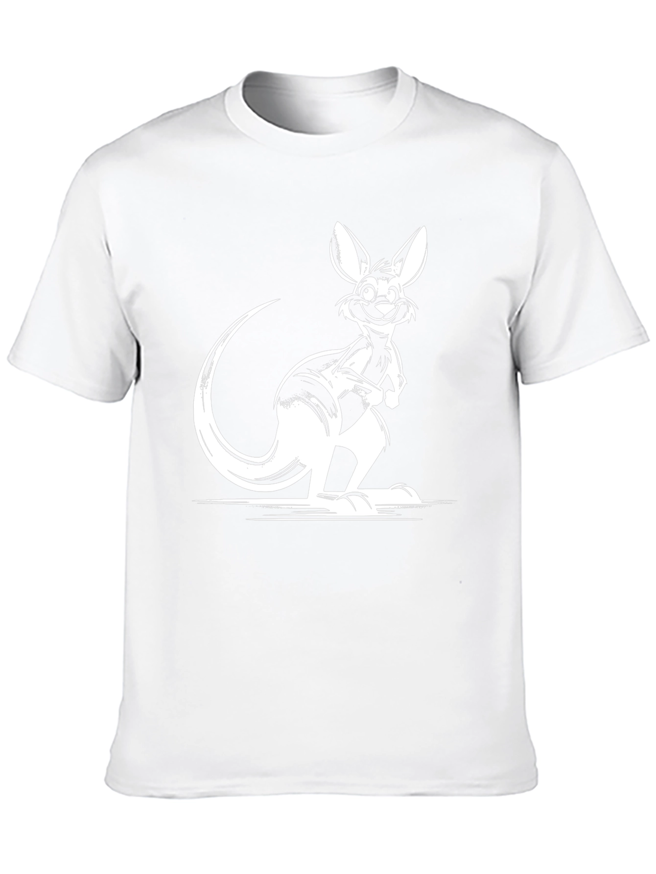 Cool Kangaroo Graphic Tee - Black Cotton T-Shirt