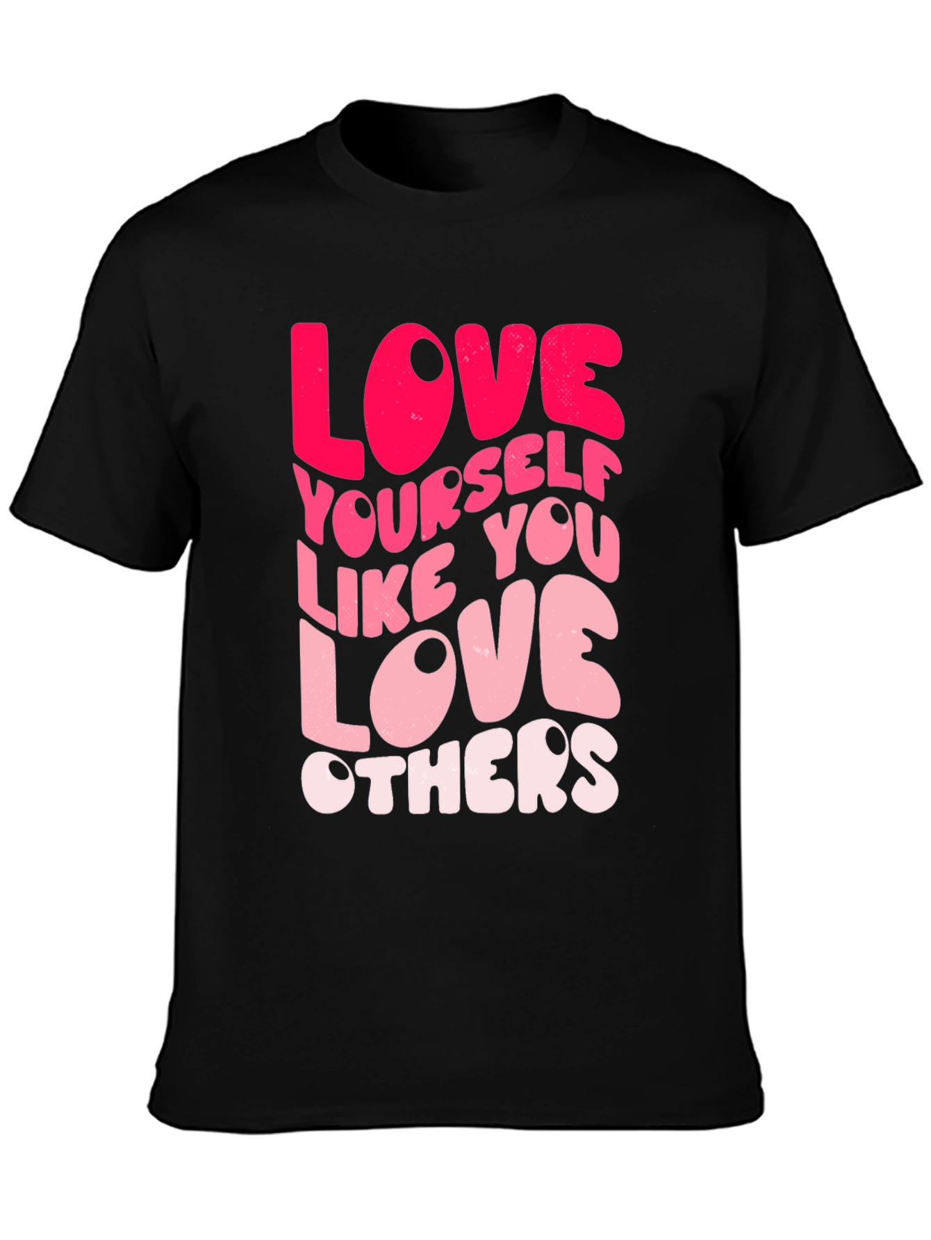 Love Yourself Graphic Tee - Black Casual T-Shirt