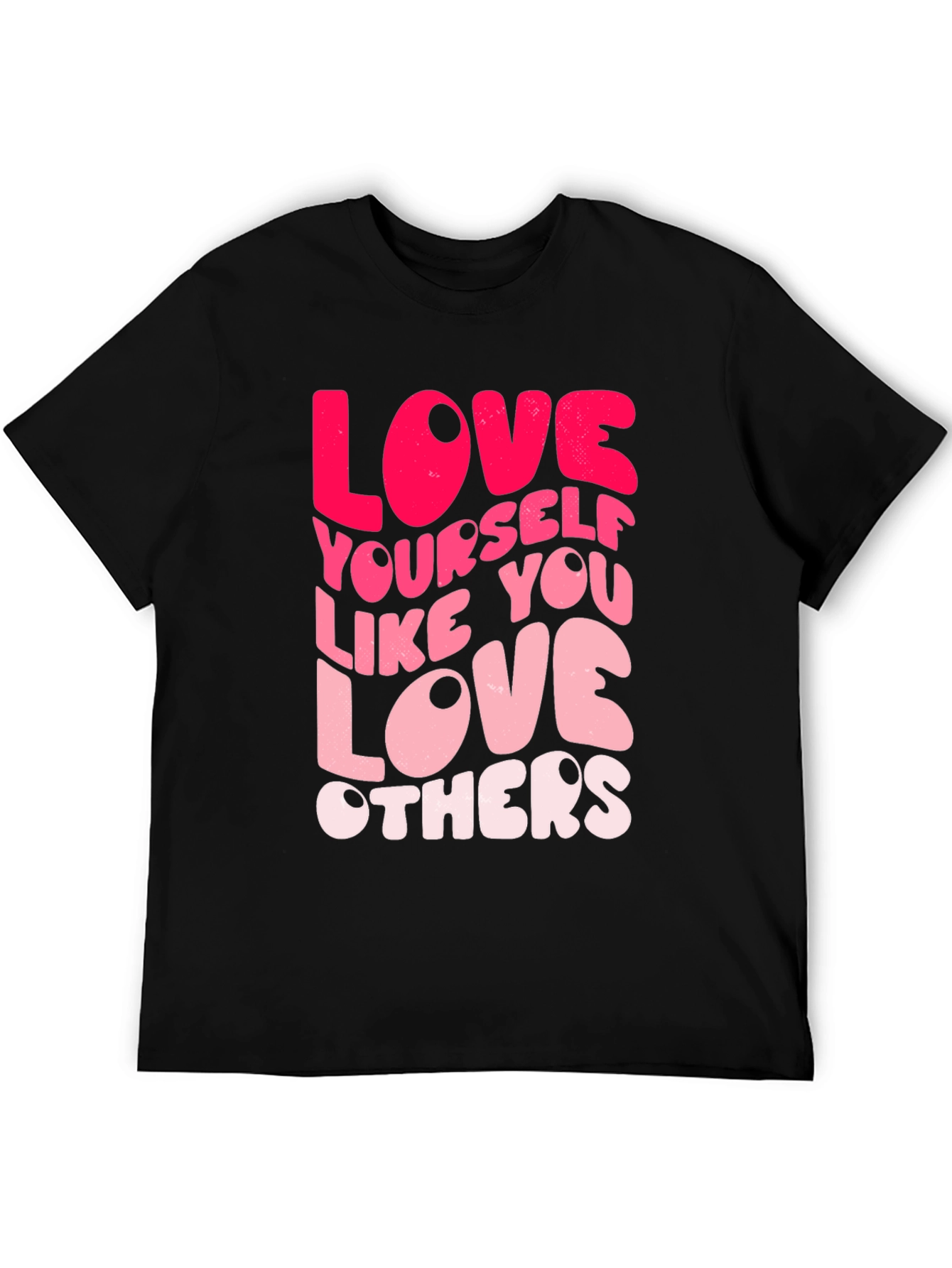 Love Yourself Graphic Tee - Black Casual T-Shirt