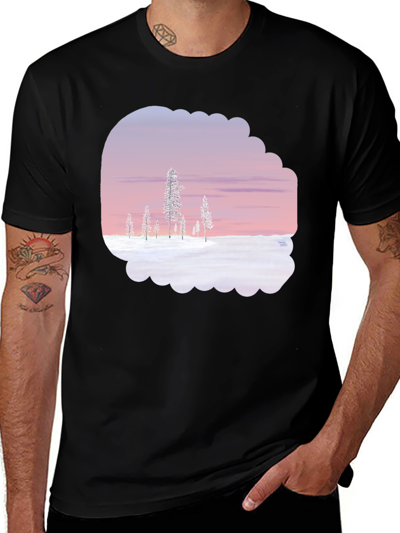 Winter Landscape Graphic Tee
