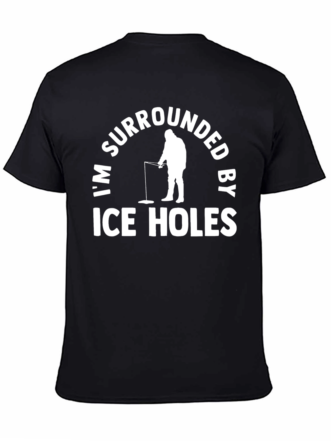 Im Surrounded By Ice Holes Black T-Shirt