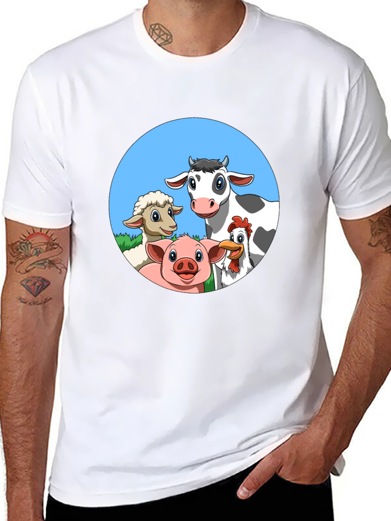 Farm Animal Cartoon T-Shirt